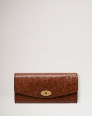 Darley Wallet Oak Small Classic Grain Leather Women Mulberry