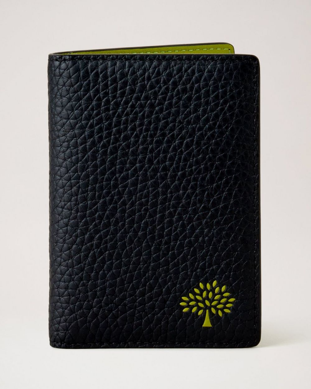 Card Wallet Black Heavy Grain Women Mulberry