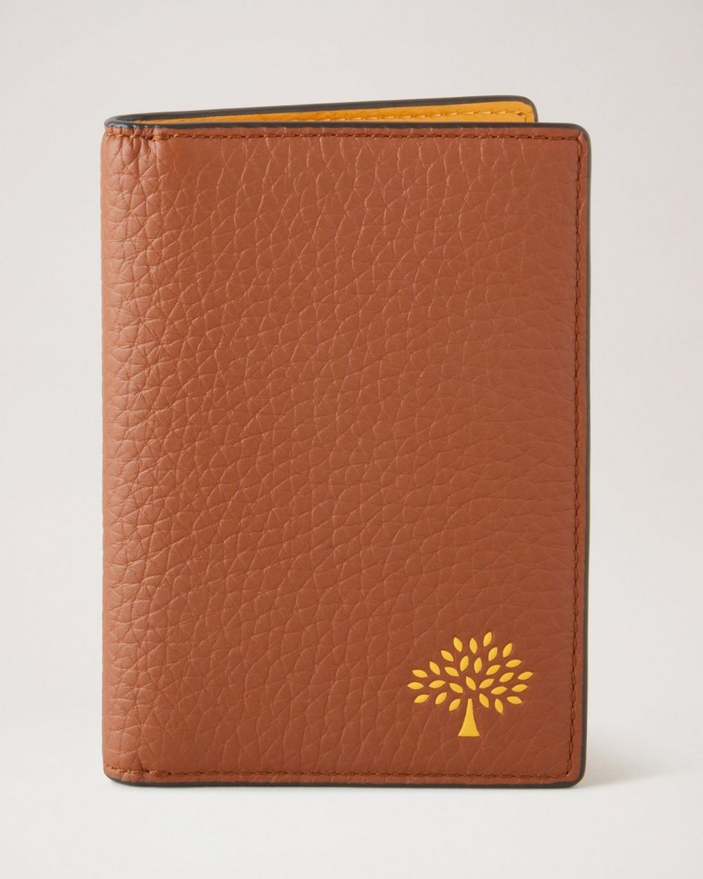 Card Wallet Chestnut Heavy Grain Leather Women Mulberry