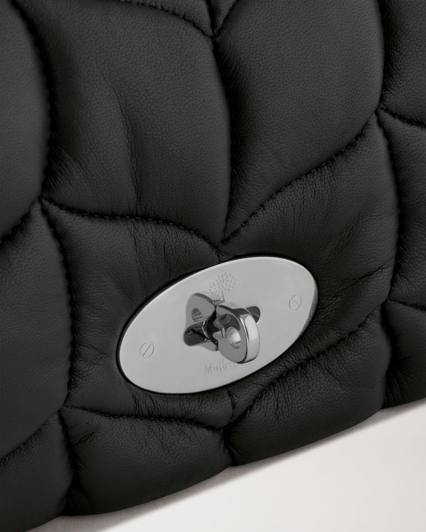 Tiny Softie Black Pillow Effect Nappa Leather Softie Mulberry