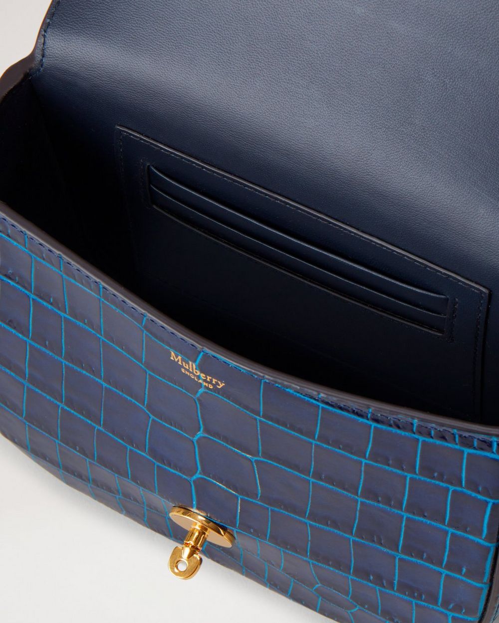 Small Darley Satchel | Sapphire & Portobello Blue Two-Tone Shiny ...