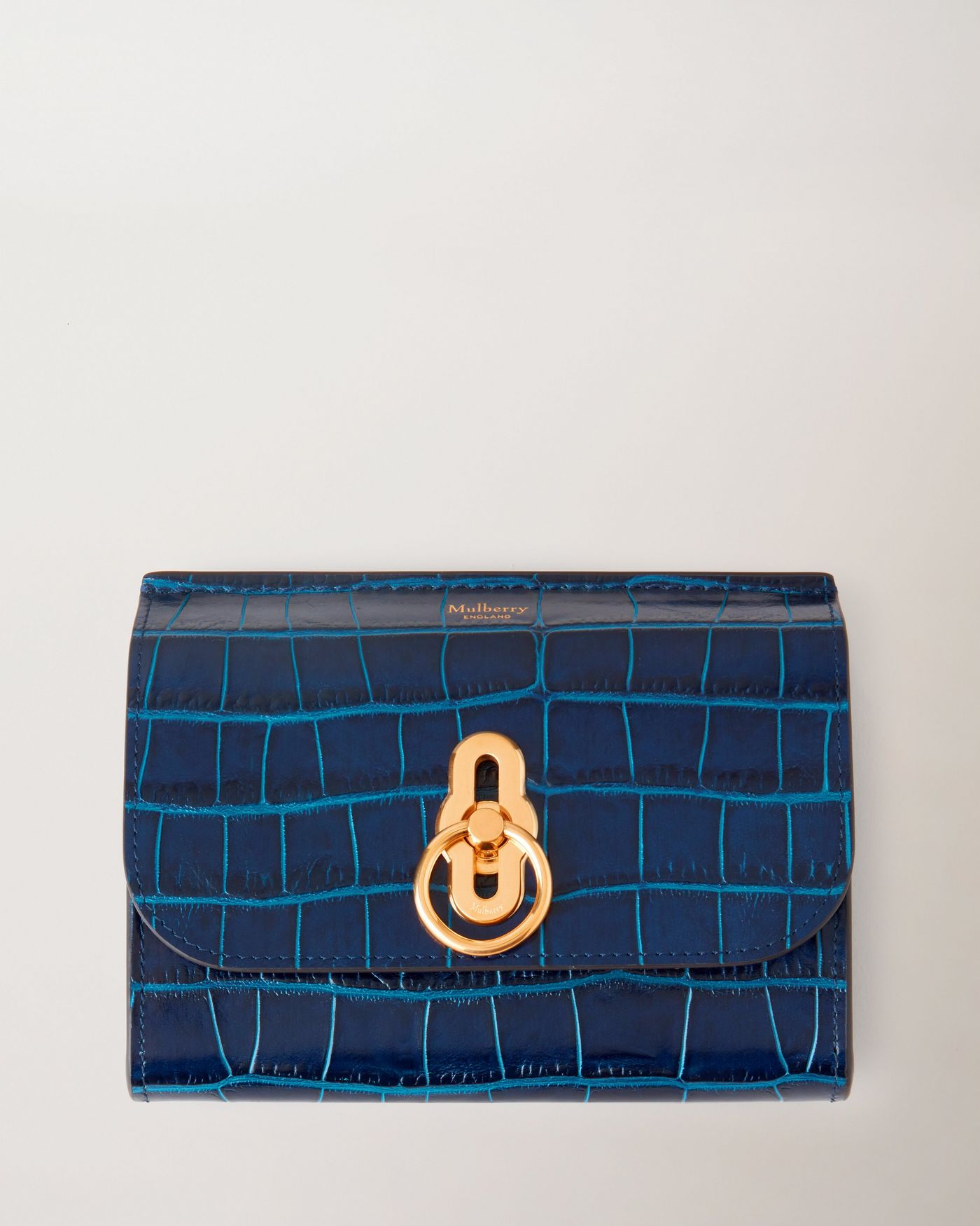 Amberley Medium Wallet Sapphire & Portobello Blue TwoTone Shiny