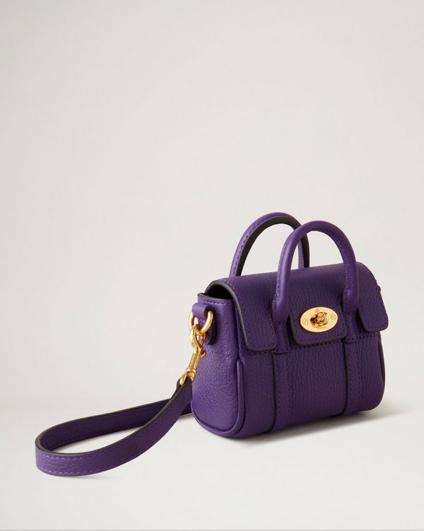 Micro Bayswater Amethyst High Shine Goat Print Leather