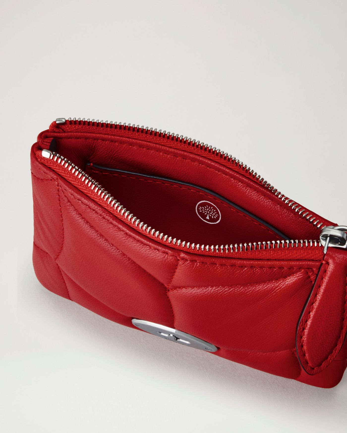 Softie Zip Coin Pouch Lancaster Red Pillow Effect Nappa Leather