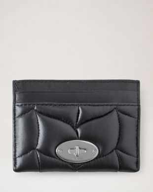 Softie Credit Card Slip, Black Pillow Effect Nappa Leather, Softie