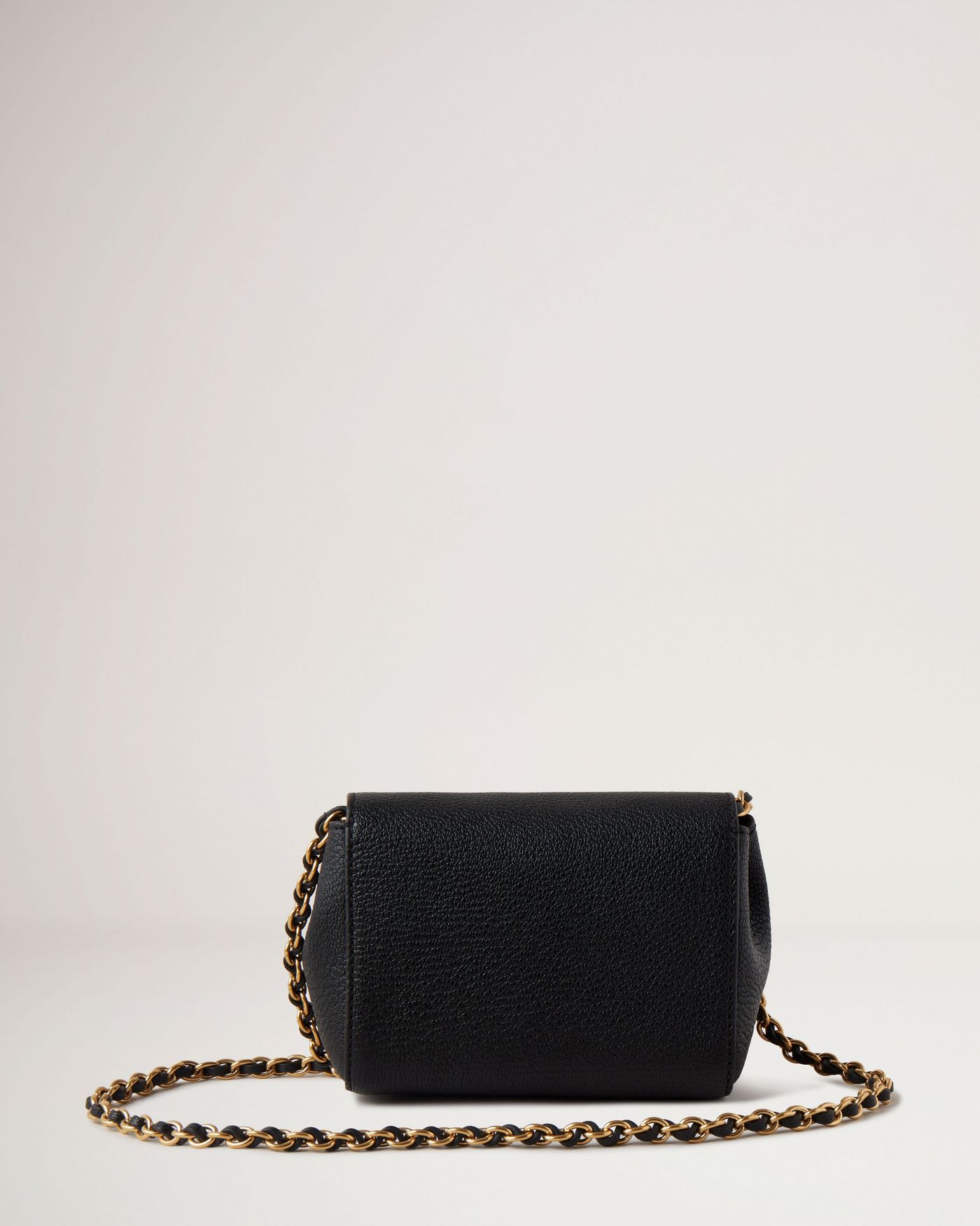 Mini Lily | Black & Brass High Shine Goat Leather | Lily | Mulberry
