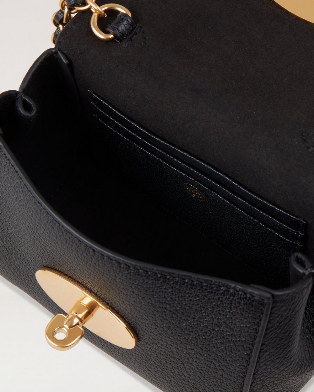 Mini Lily | Black & Brass High Shine Goat Leather | Lily | Mulberry