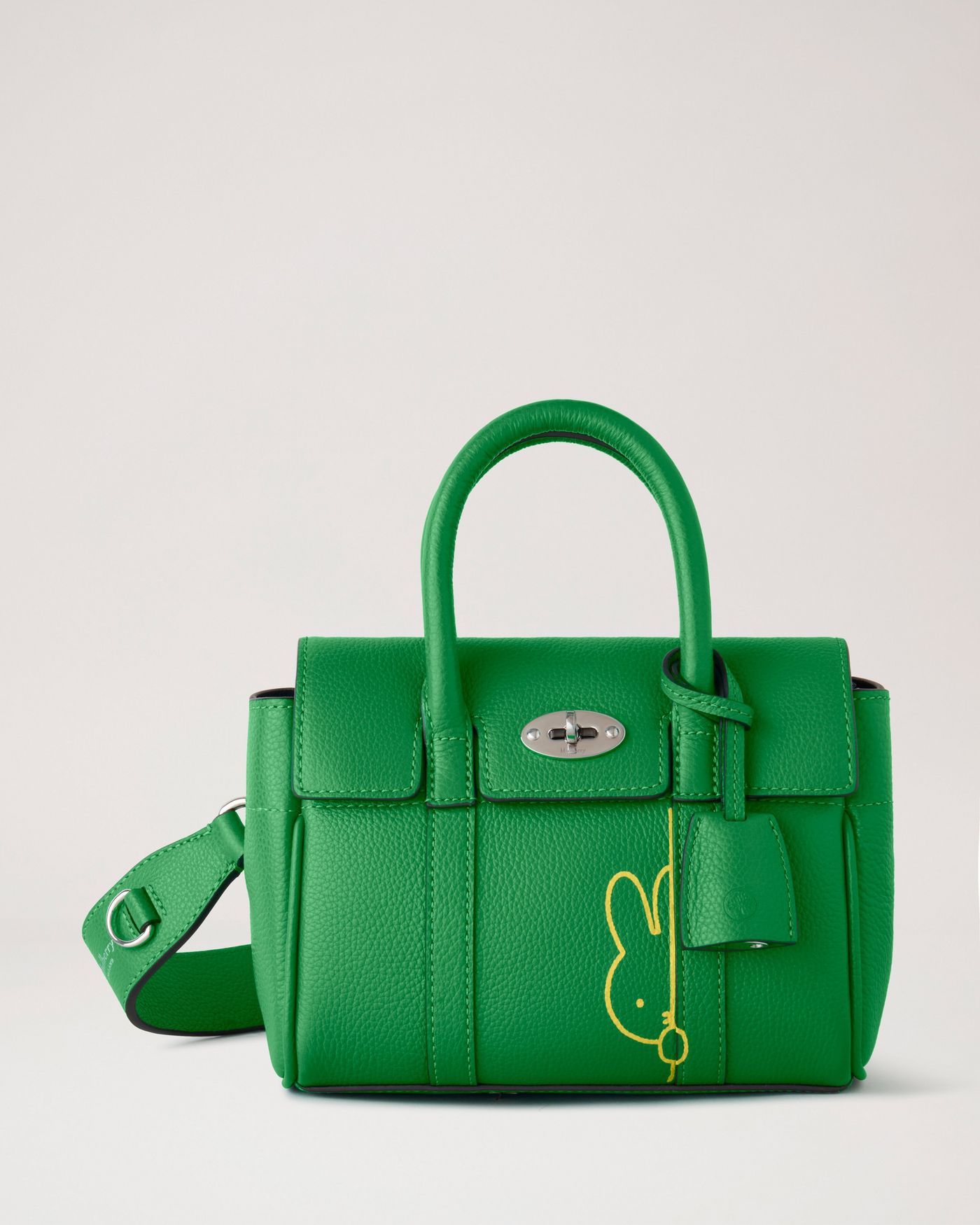 Mulberry x Miffy Mini Bayswater Lawn Green Small Classic Grain