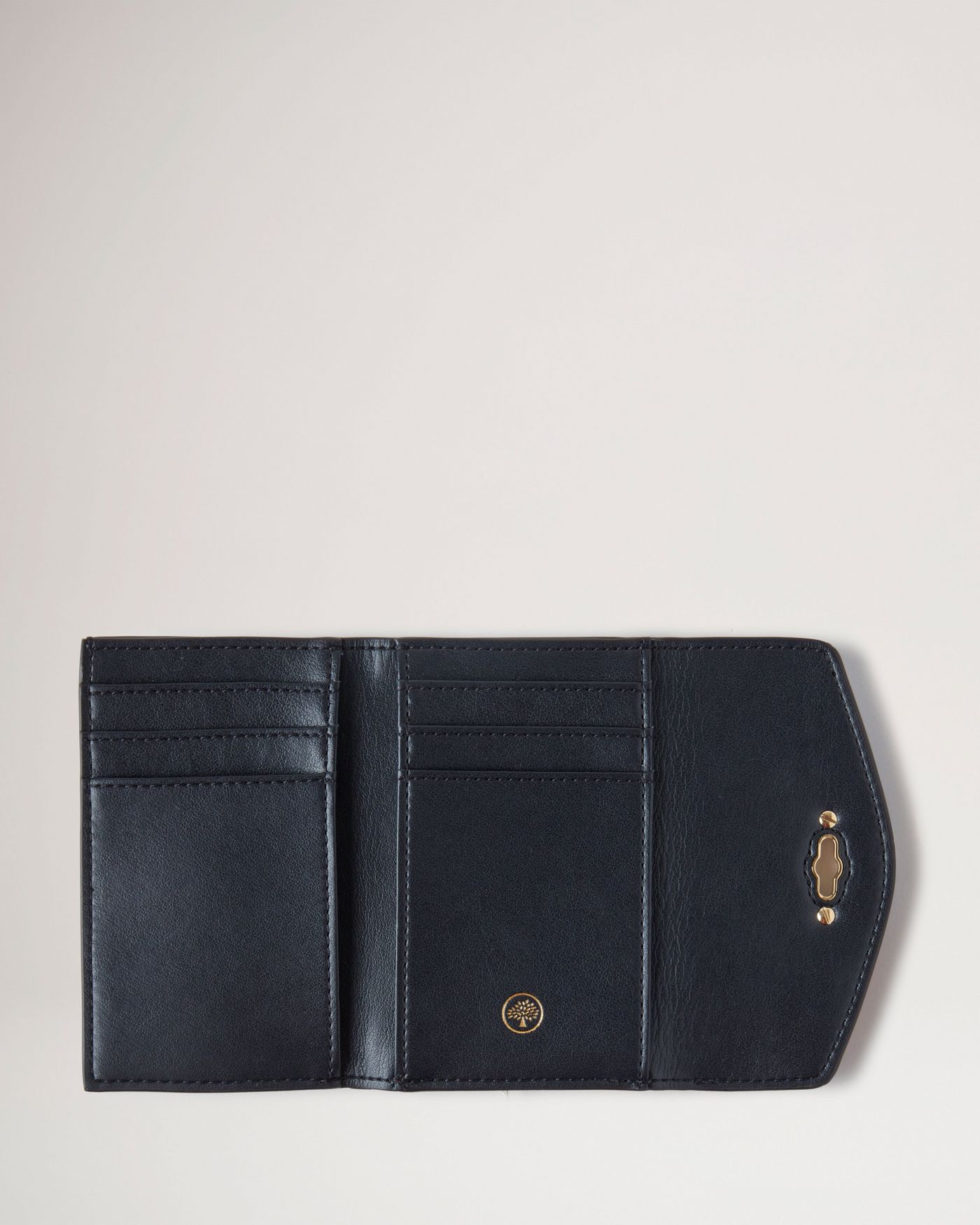 Darley Folded Multi-Card Wallet In Linen Green Small Classic Grain
