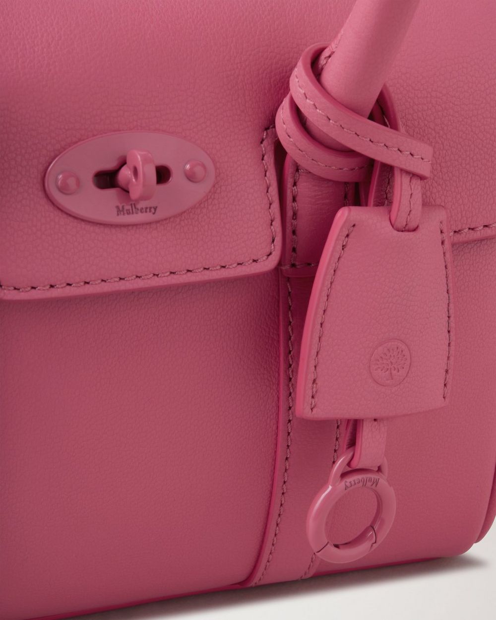 Mini Bayswater Geranium Pink Micro Classic Grain Women Mulberry
