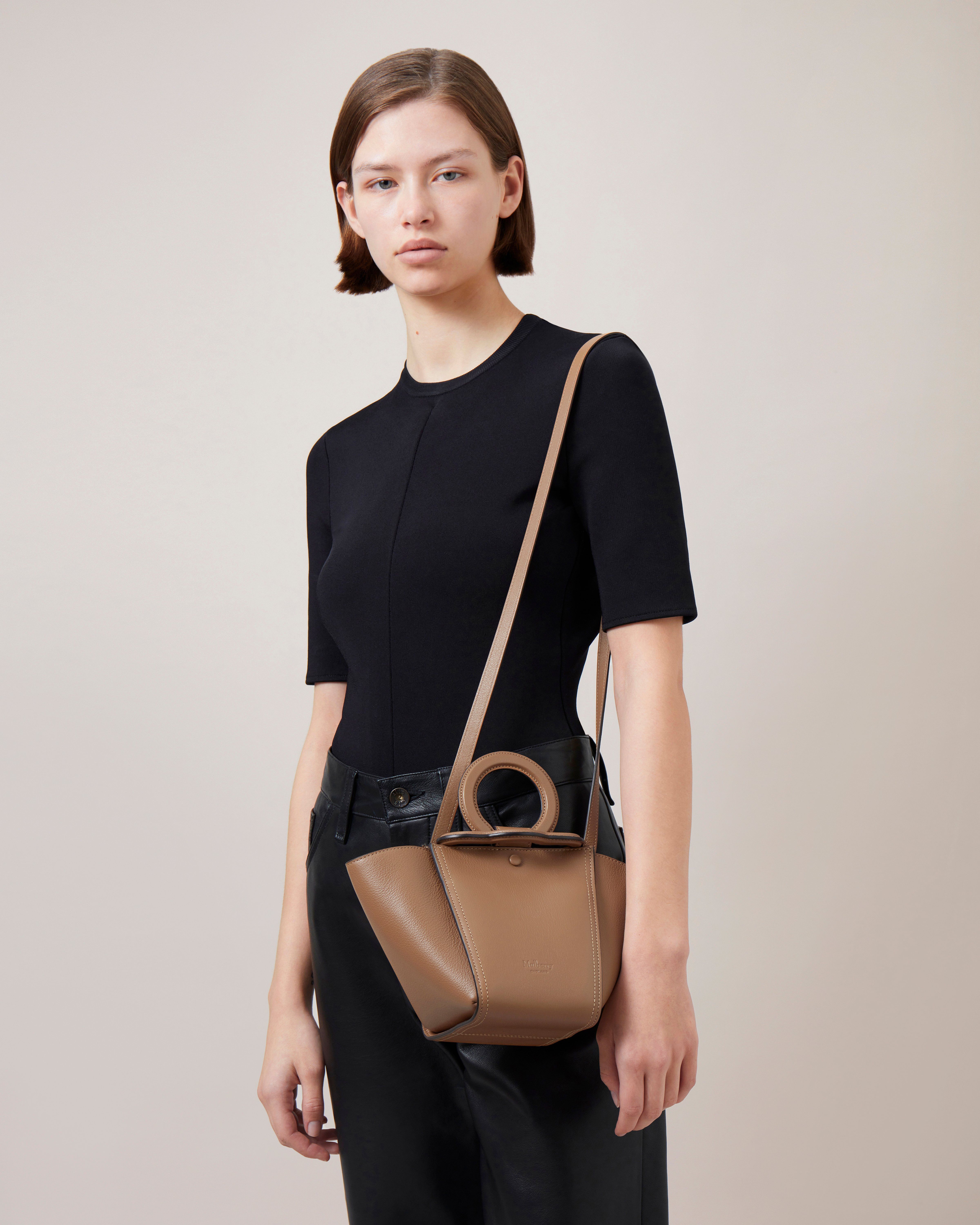 Mini Rider's Top Handle Bag | Teak Silky Calf | Women | Mulberry