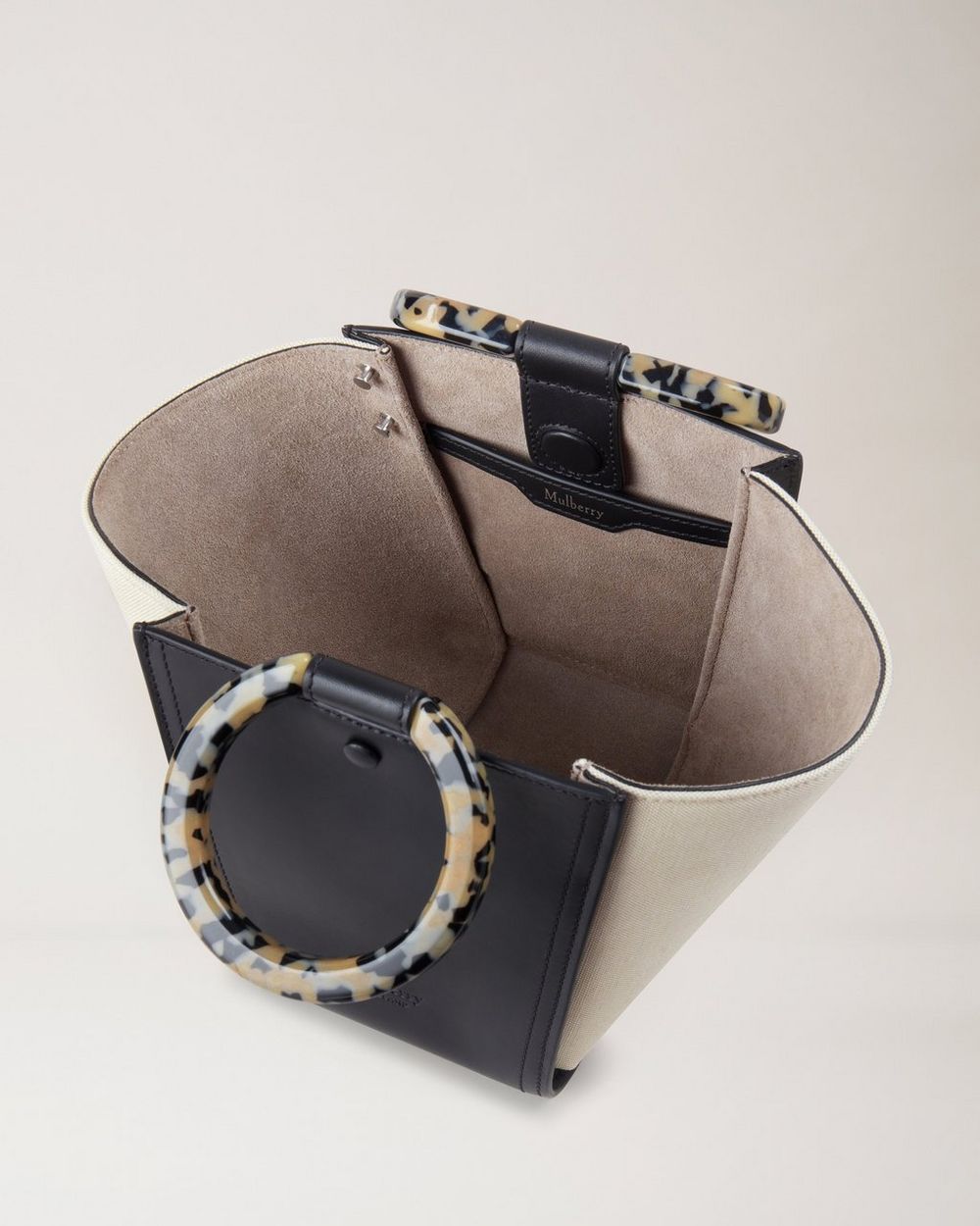 Mini Rider's Top Handle Bag Silky Calf (Chalk)