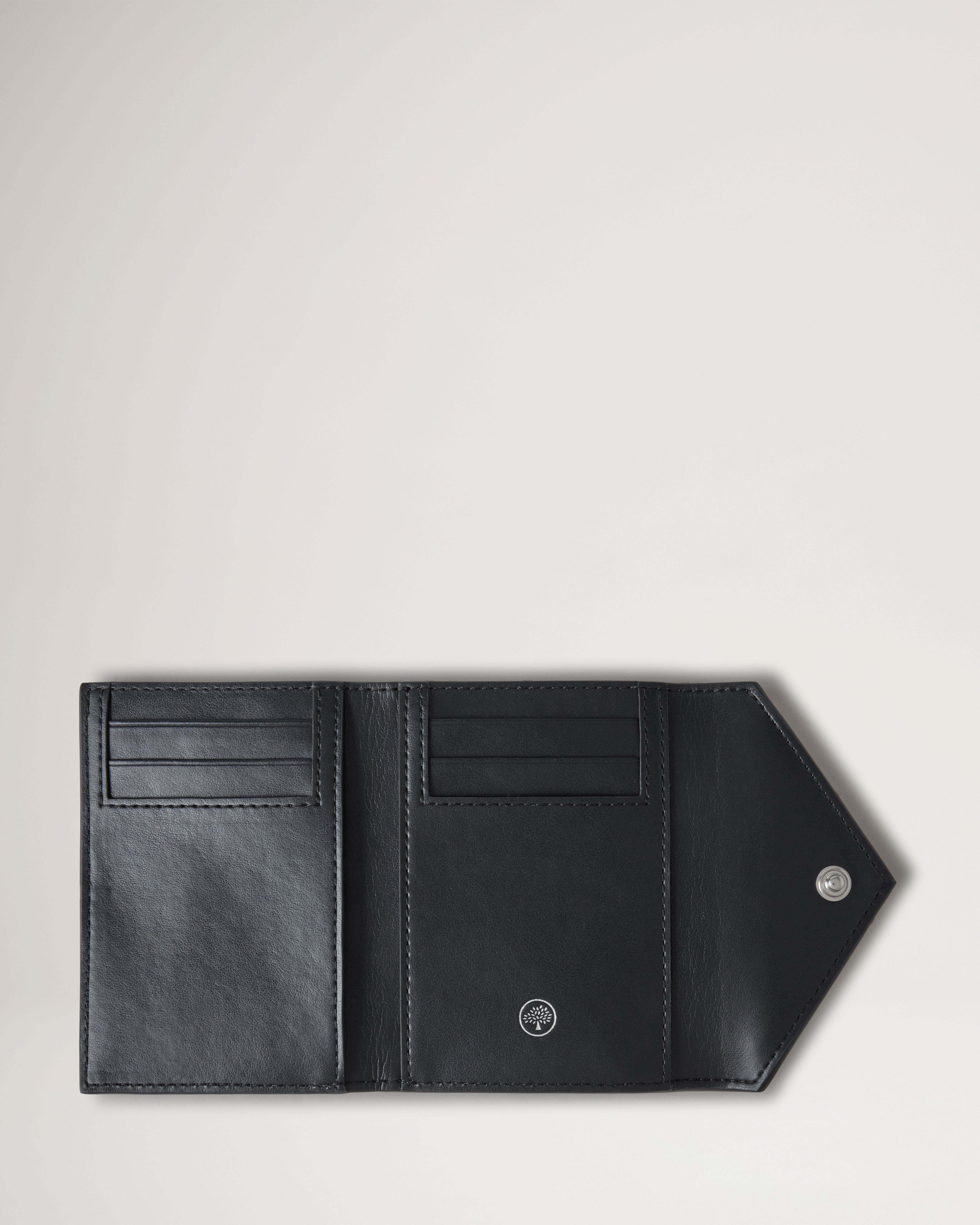 M Zipped Trifold Wallet CharcoalPale GreyC Silky Calf Women