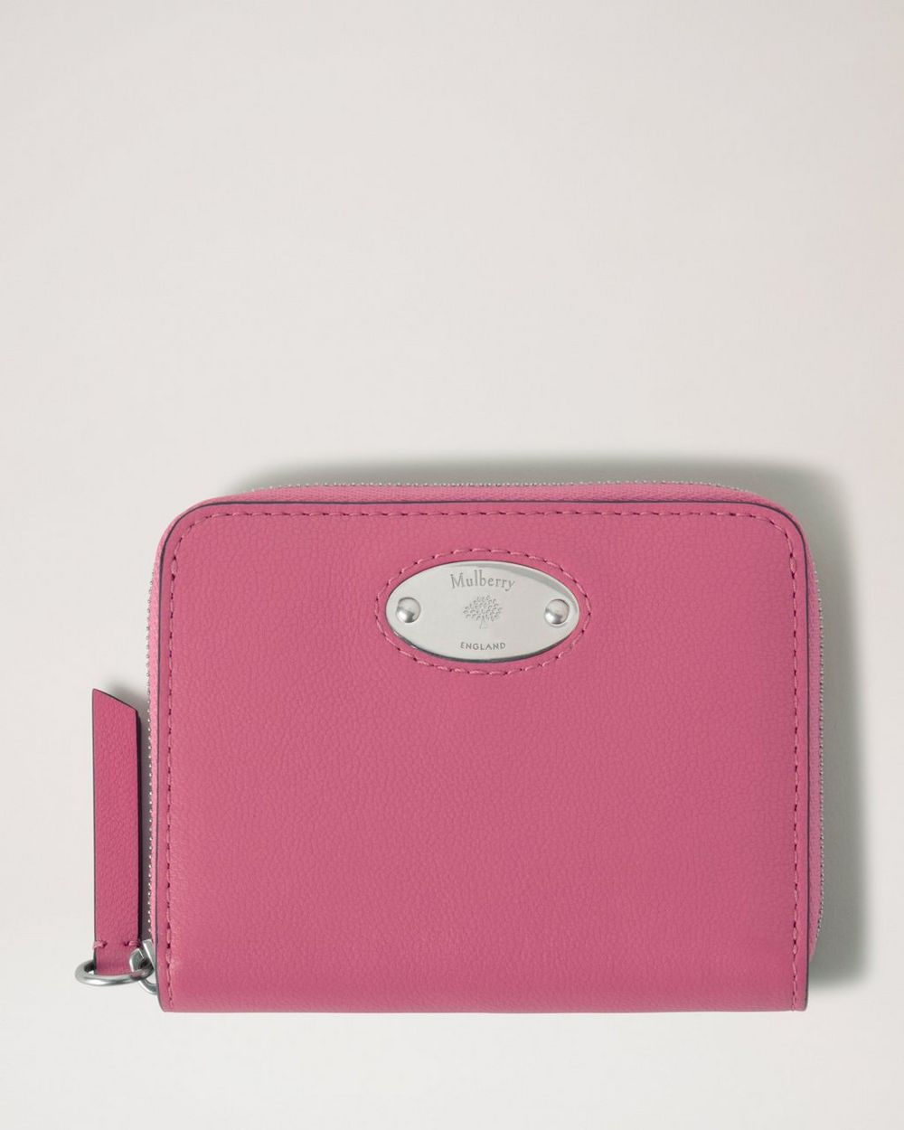 Mulberry Plaque Small Zip Around Purse | Geranium Pink Micro Classic ...