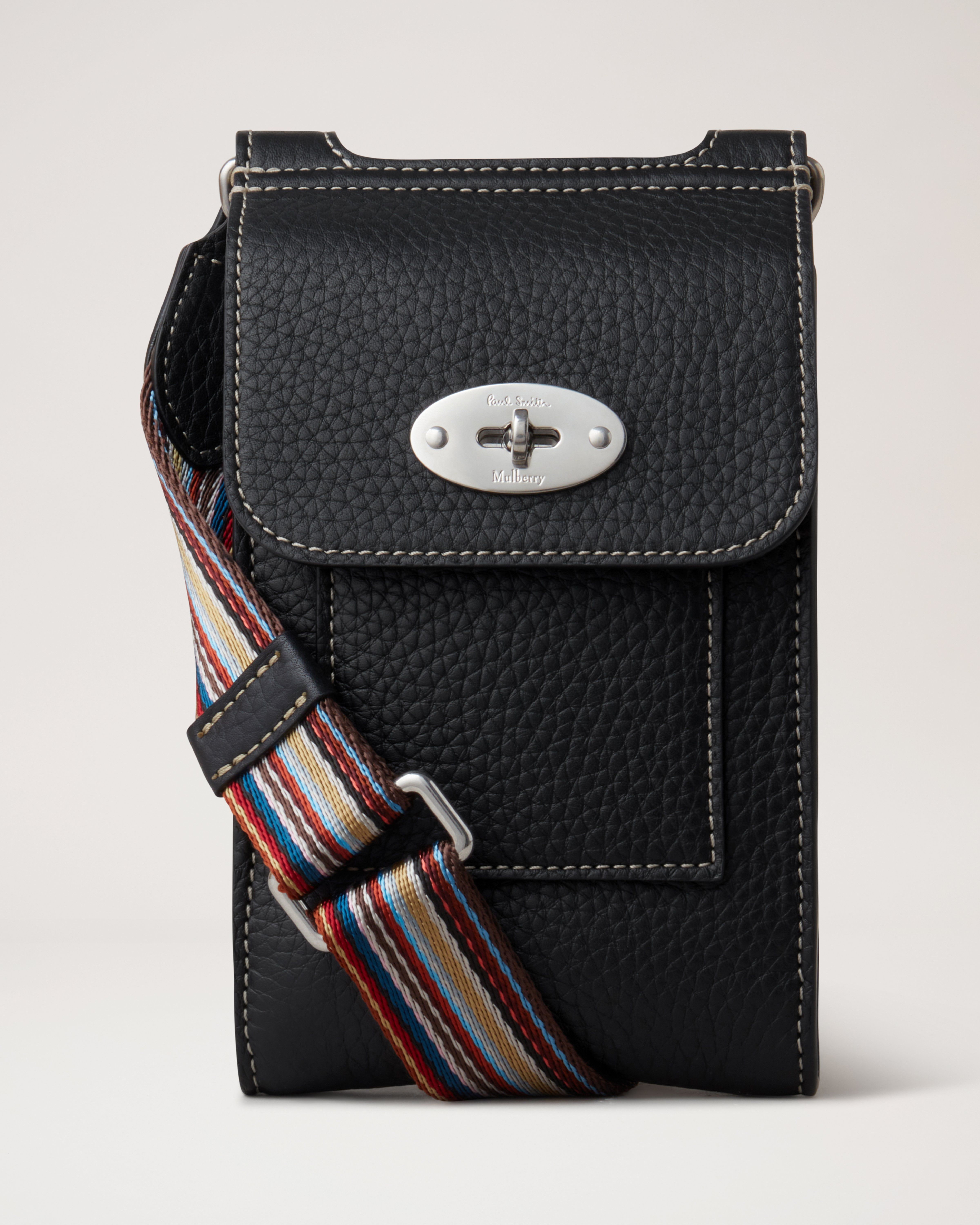 Mulberry x Paul Smith Mini Antony | Black Heavy Grain | Women