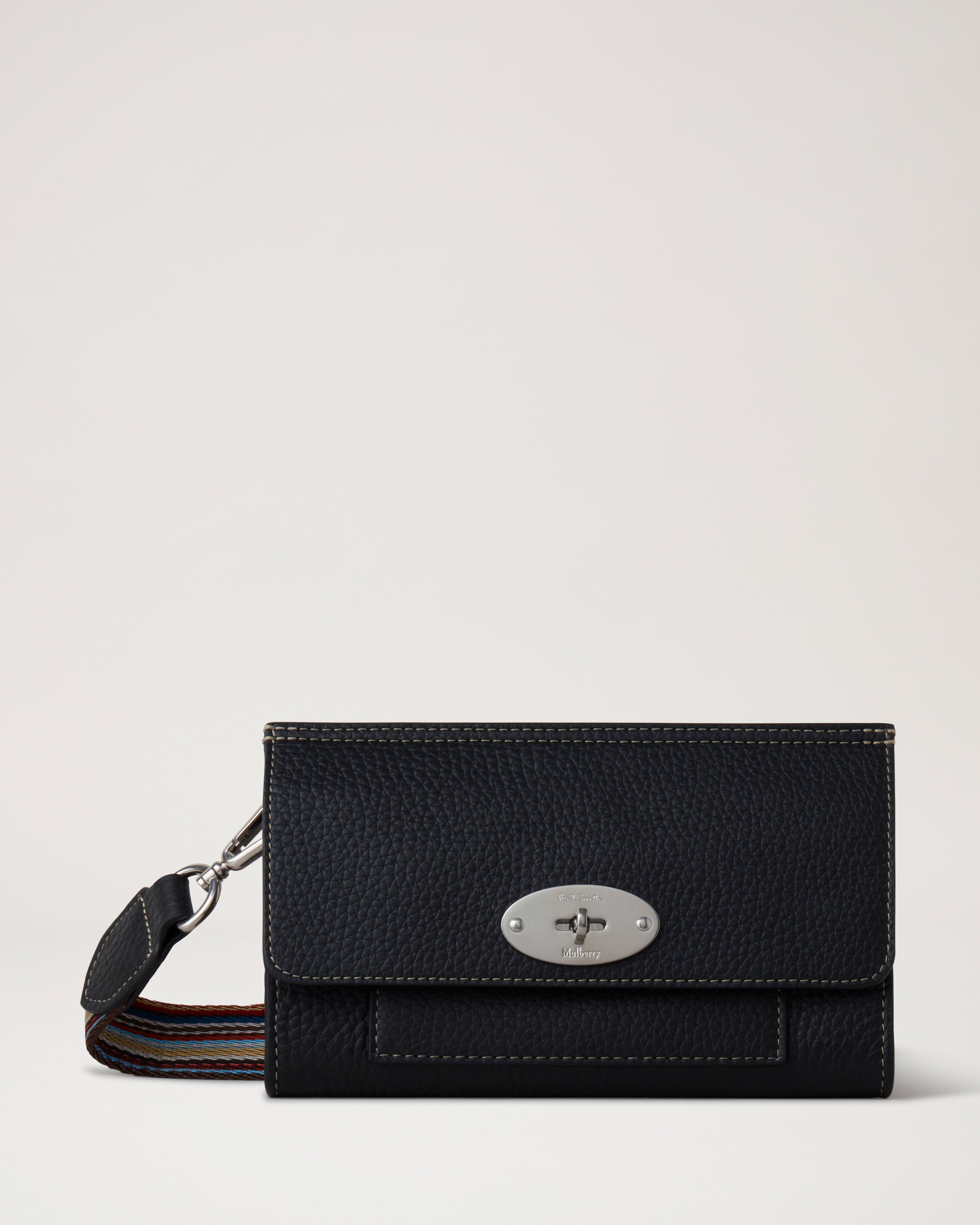 Mulberry x Paul Smith Antony Clip Bag | Black Heavy Grain | Women