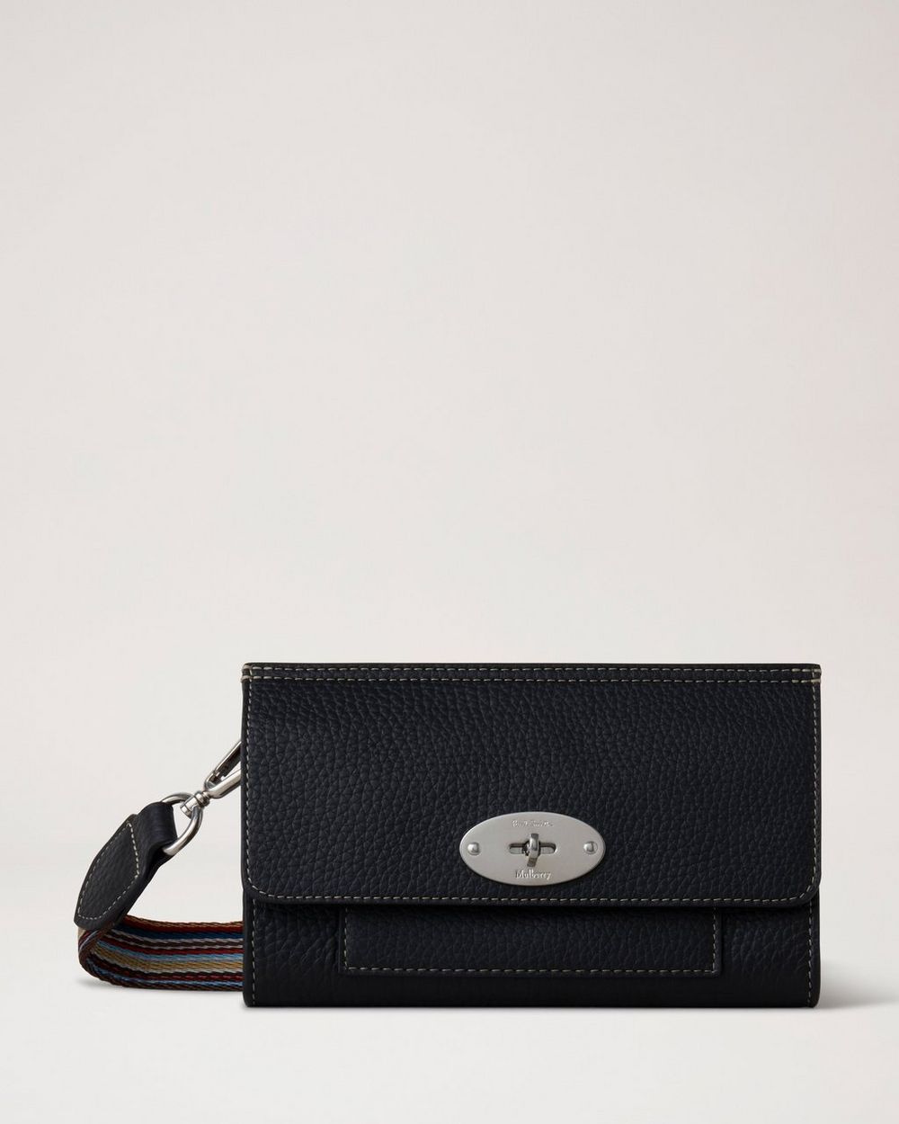 Mulberry x Paul Smith Antony Clip Bag | Black Heavy Grain | Women