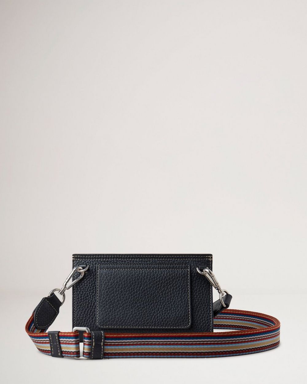 Mulberry x Paul Smith Antony Clip Bag Black Heavy Grain Women