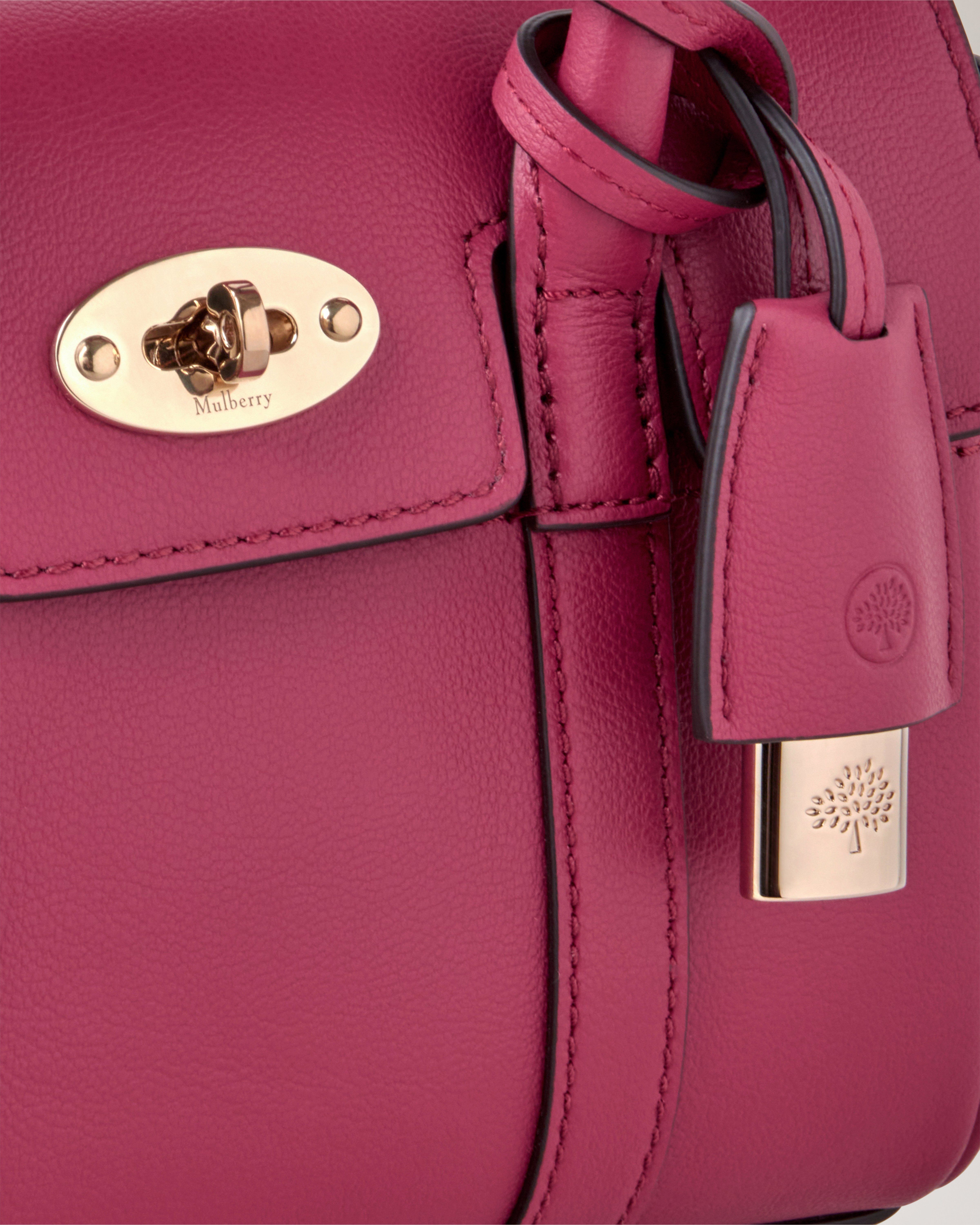 Mini Bayswater Wild Berry Micro Classic Grain Women Mulberry