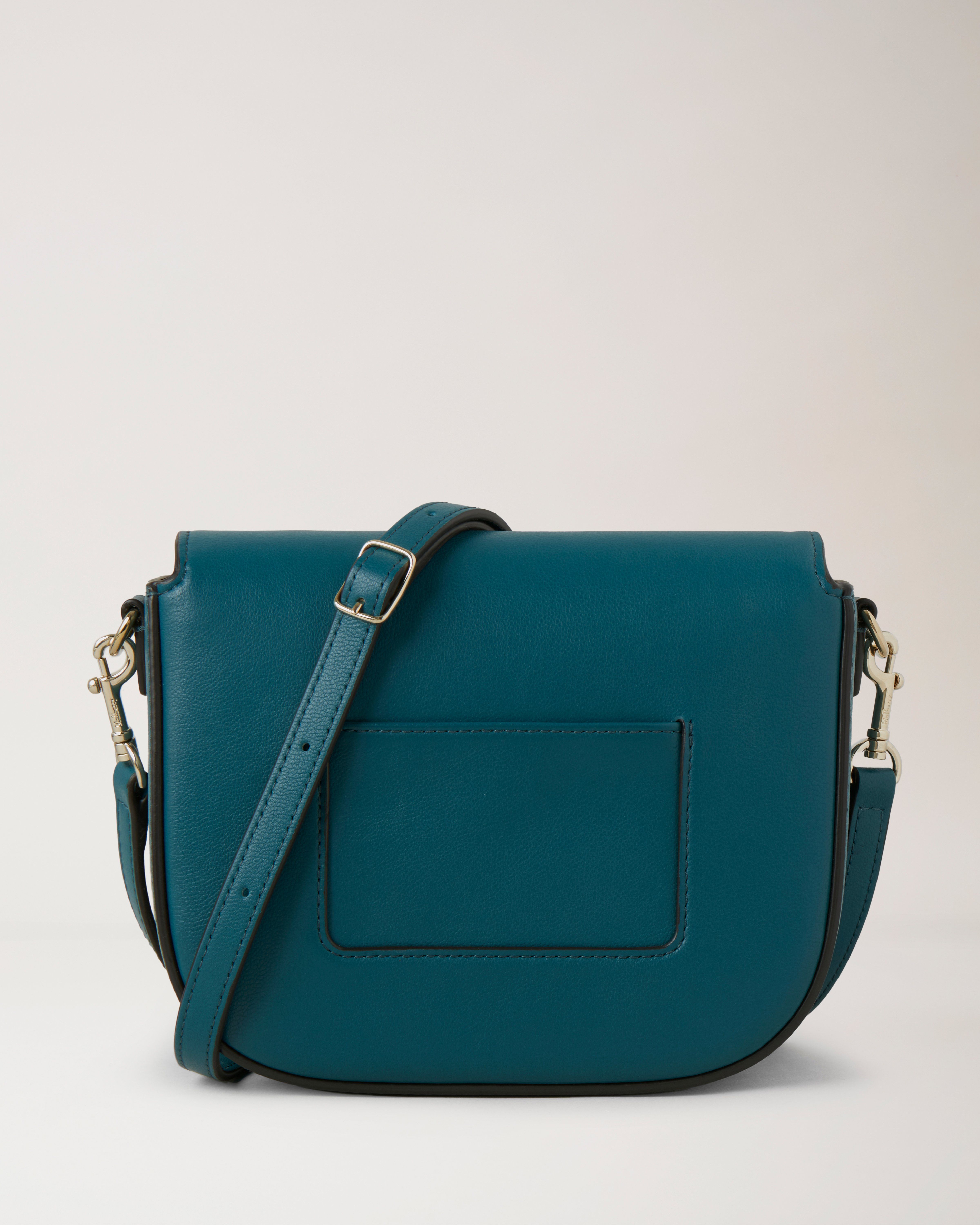 Small Darley Satchel Titanium Blue Micro Classic Grain Darley