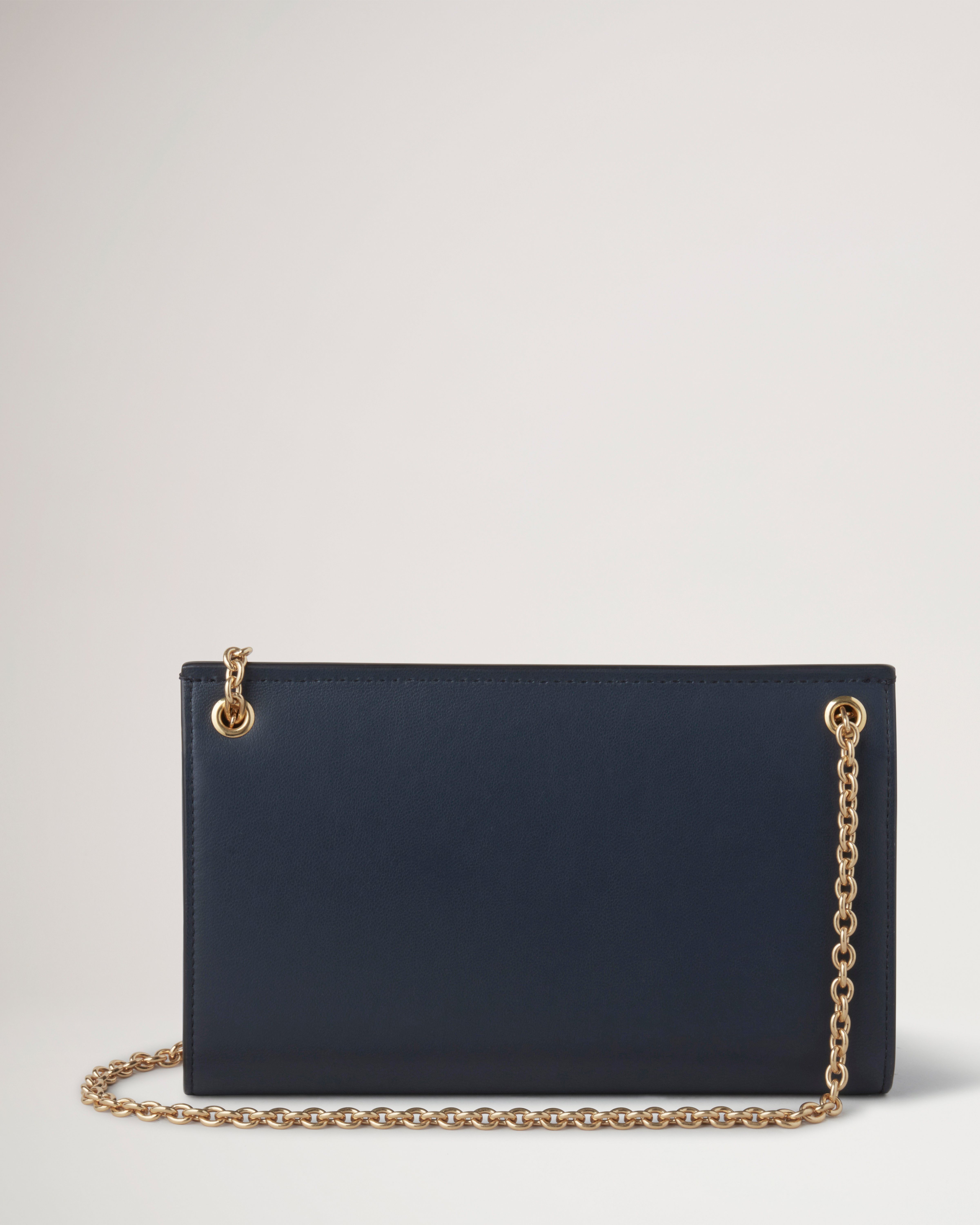 mulberry navy clutch bag