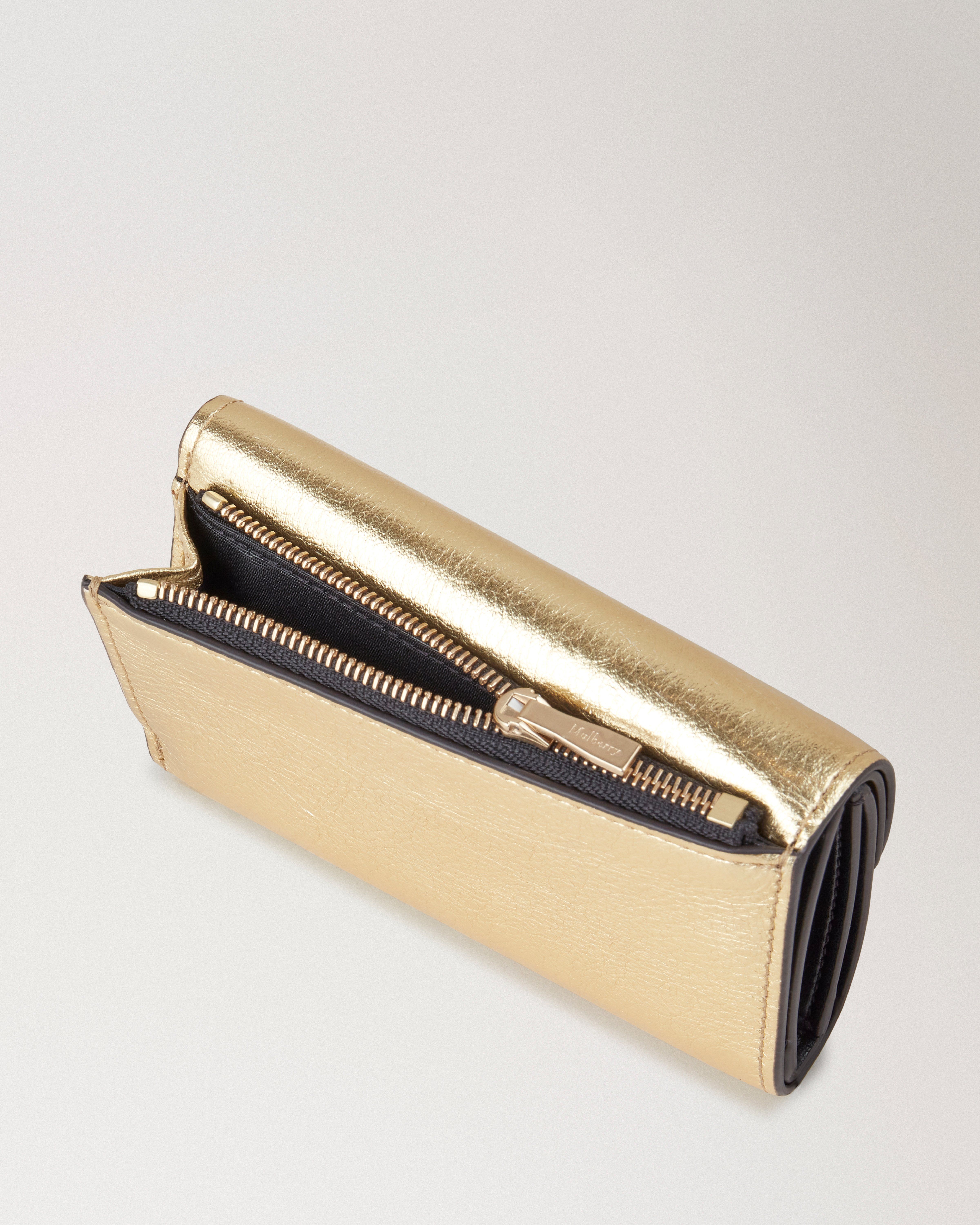 Darley Folded Multi-Card Wallet | Soft Gold Washed Metallic