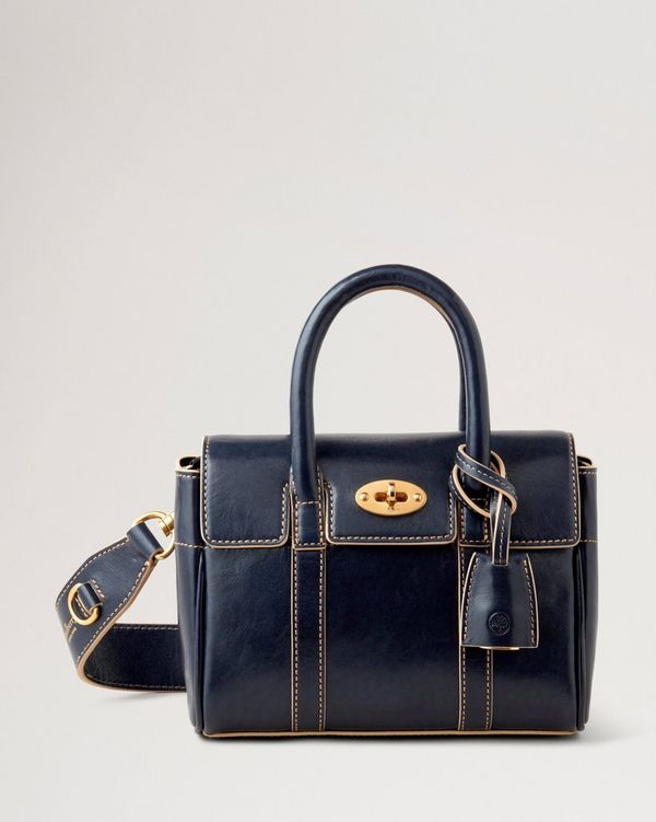 Mulberry small zipped discount bayswater navy croc print