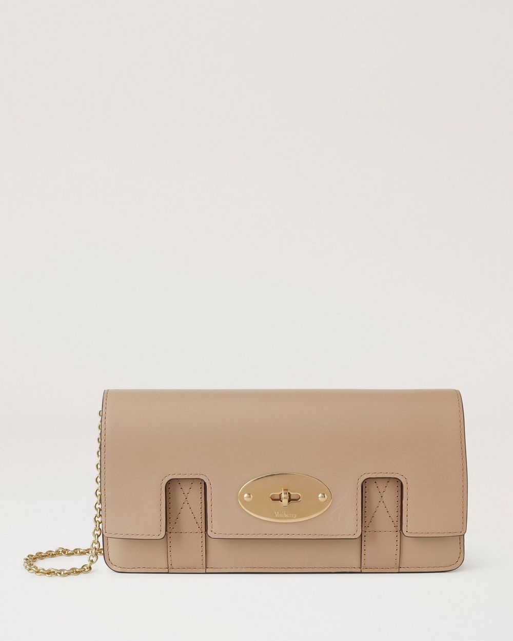 East West Bayswater Clutch Mirror Plain Version (Silver)