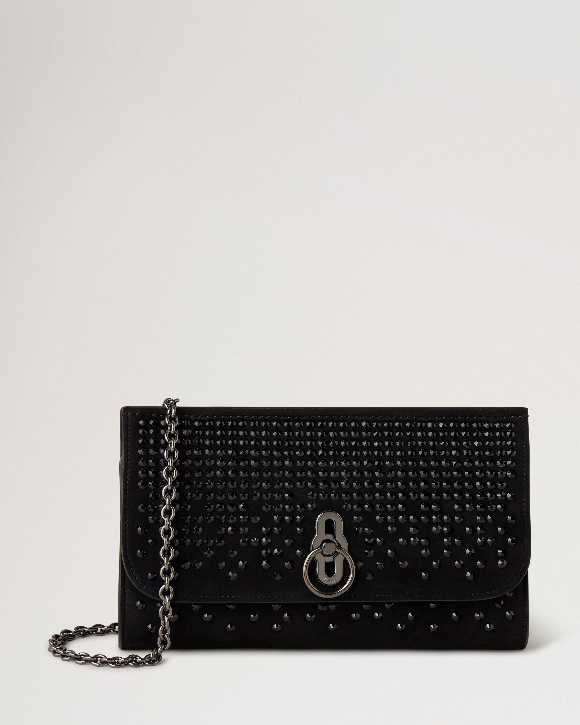 Amberley Clutch | Black Hot Fix Crystals | Amberley | Mulberry