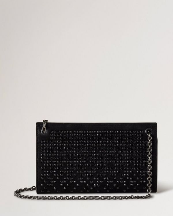 Amberley Clutch | Black Hot Fix Crystals | Amberley | Mulberry