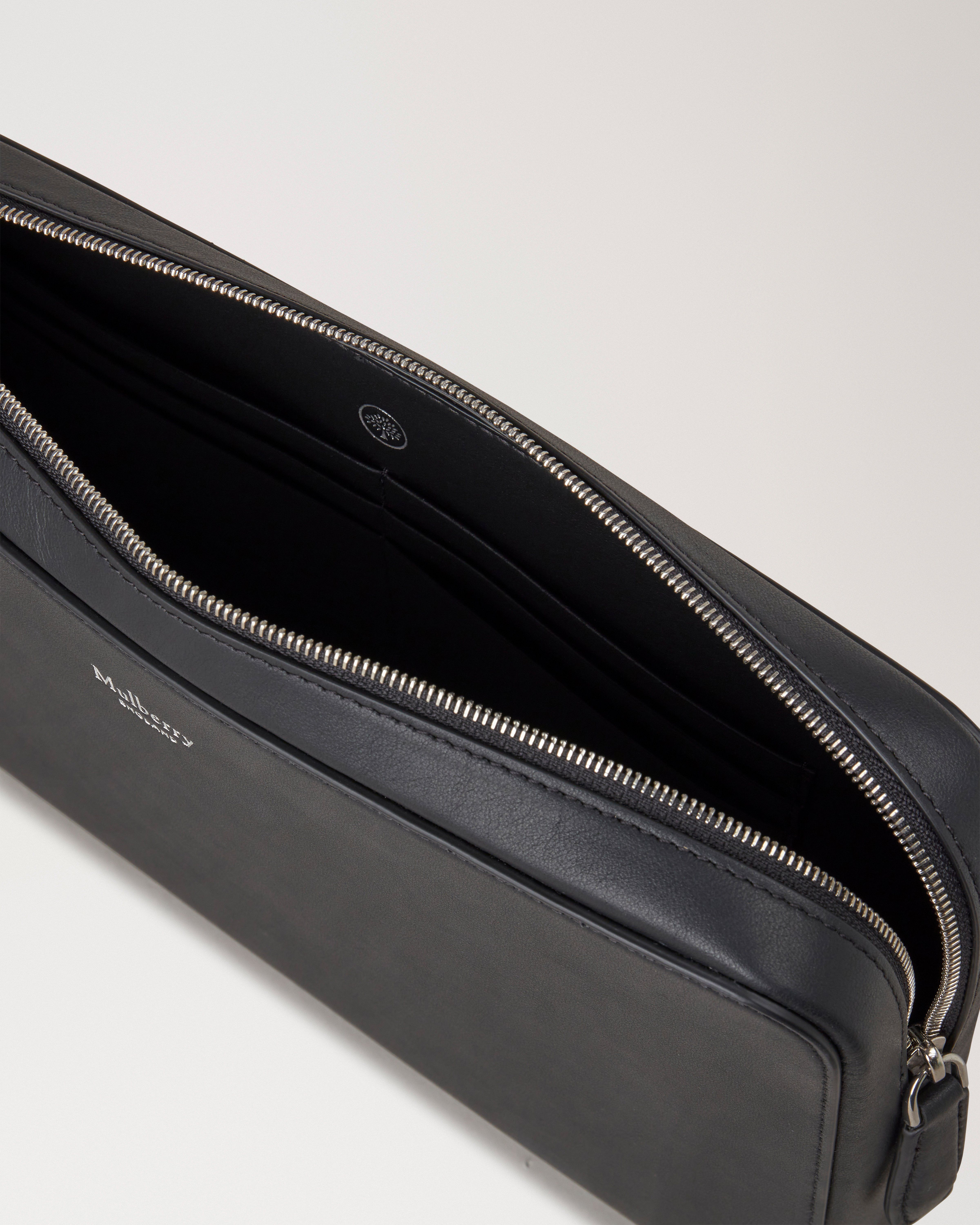 Camberwell Pouch | Black Shiny Smooth Leather | Women | Mulberry