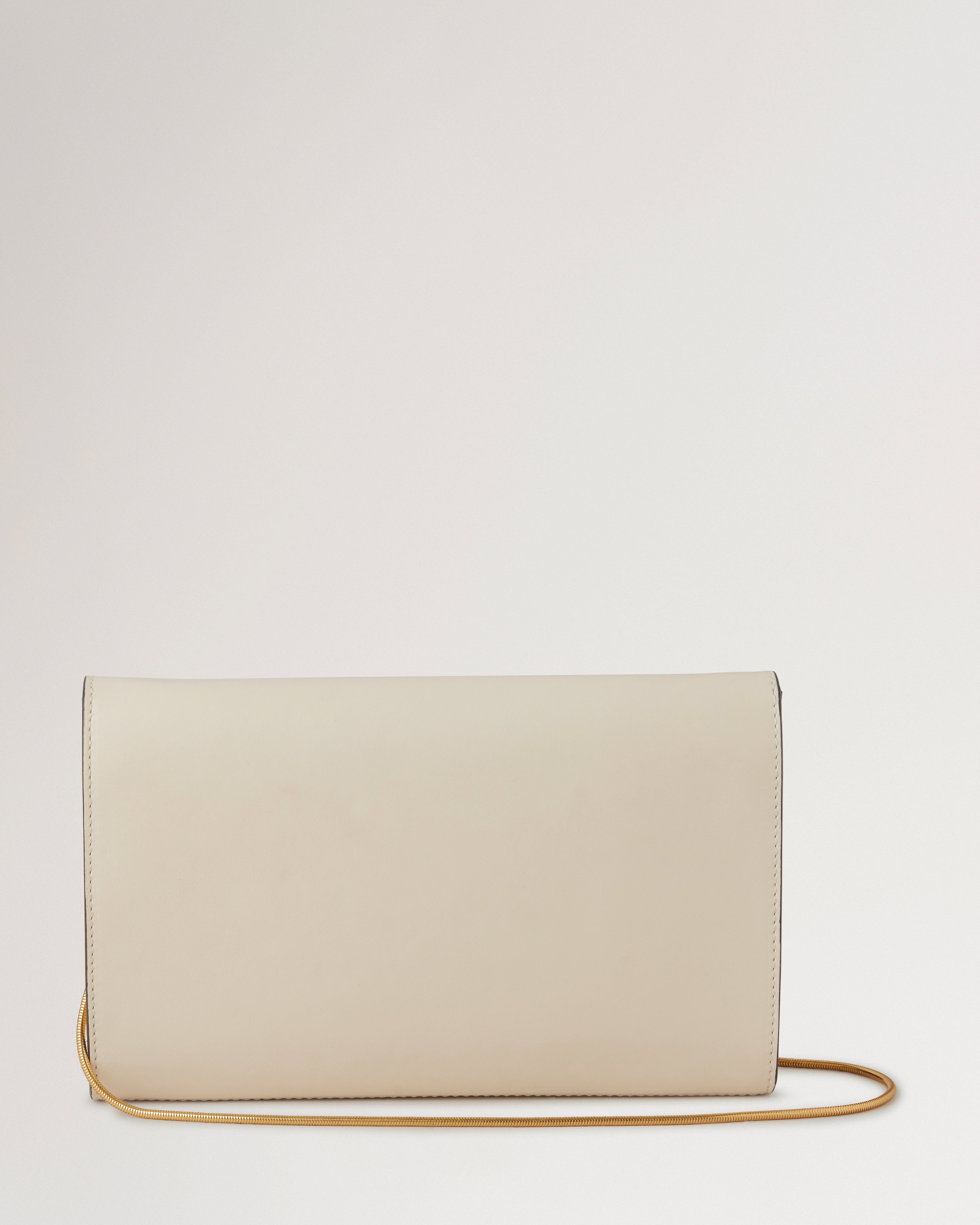 Lana Clutch | Eggshell High Gloss Leather | Women | Mulberry