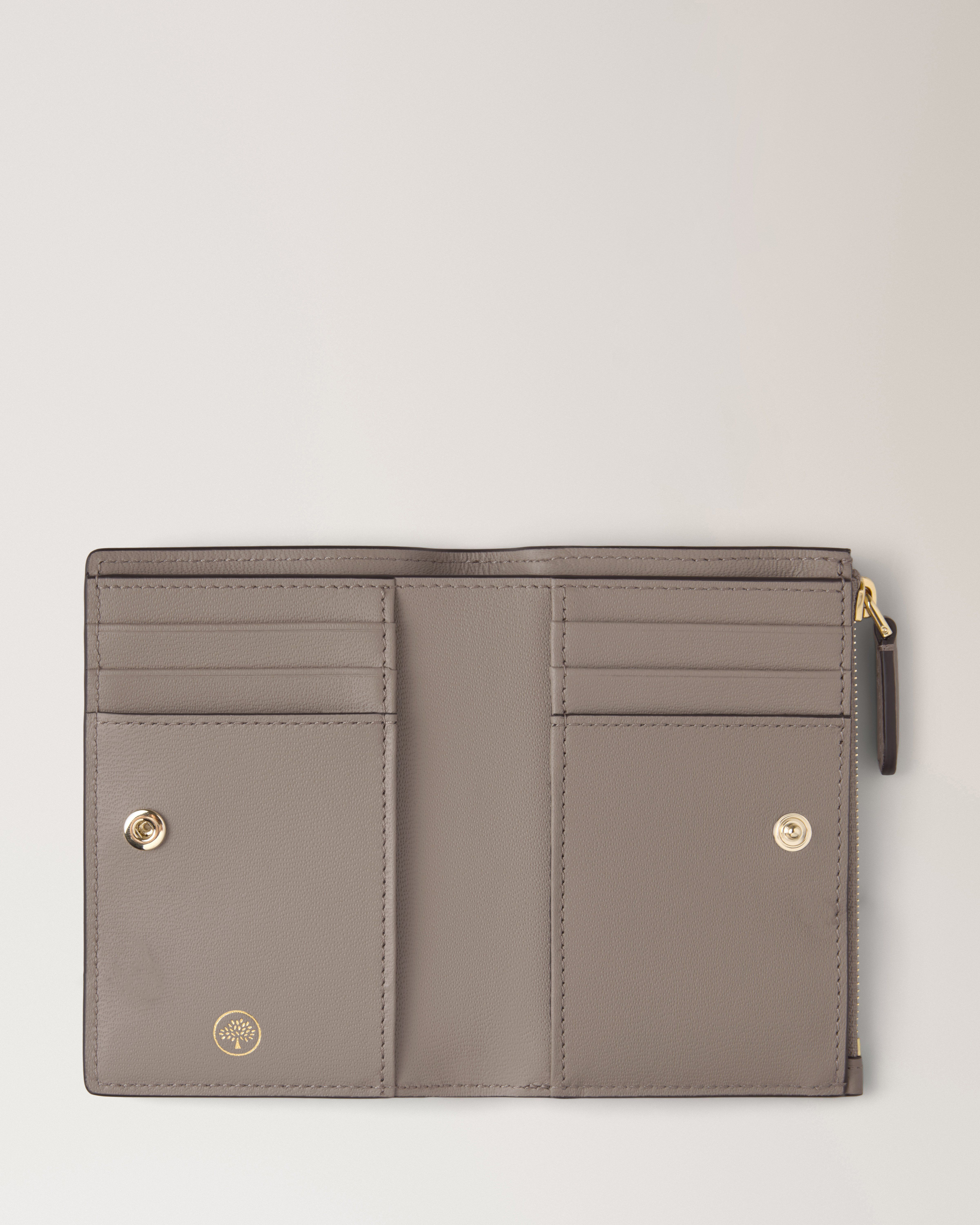 Mulberry | 콘티넨탈 접이식 지퍼 지갑 | 캐시미어 토프 스몰 클래식 그레인 | Women