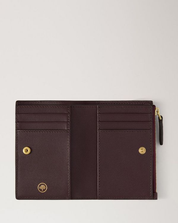 Mulberry | Continental Bifold Zipped Wallet | Oxblood Small Classic Grain