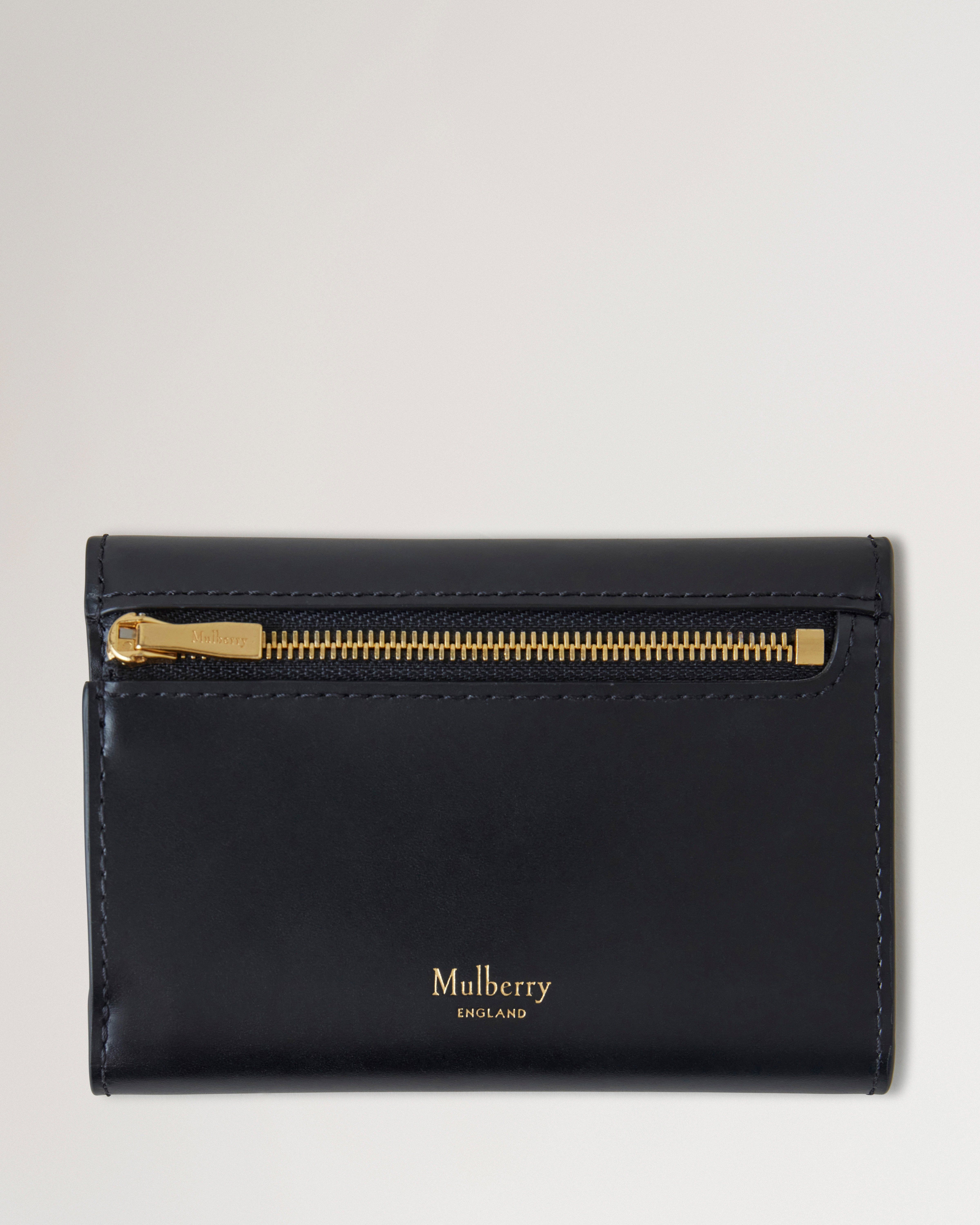 ピムリコ コンパクト ウォレット | ブラック スーパーラックス カーフレザー | Women | Mulberry