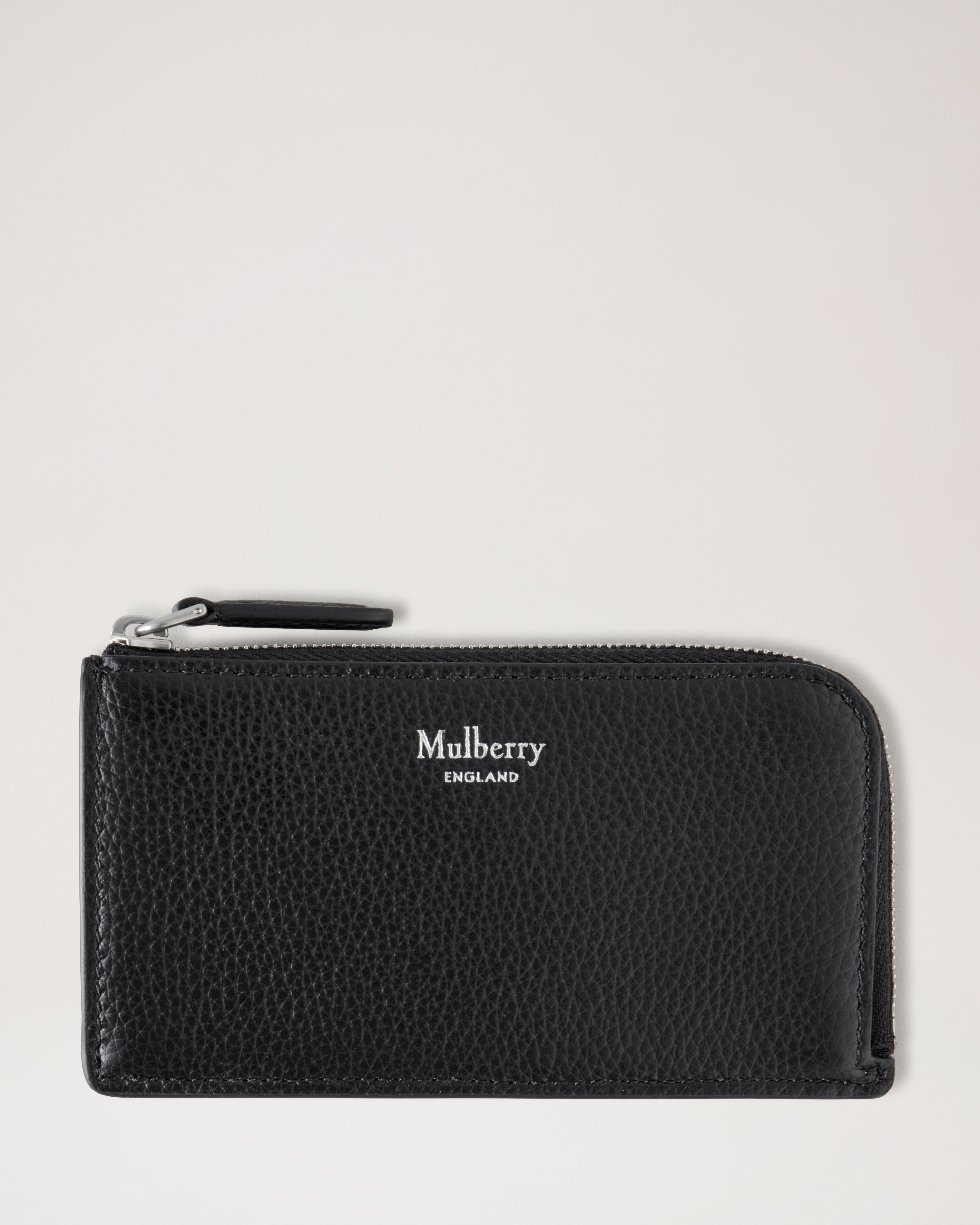 Continental Key Pouch, Black Small Classic Grain, Women