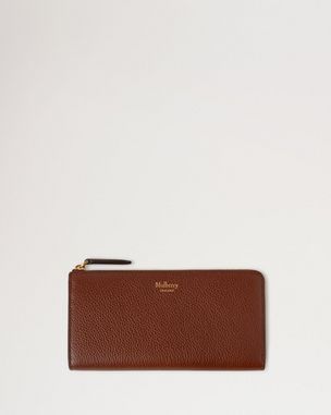 mulberry oxblood zip around purse