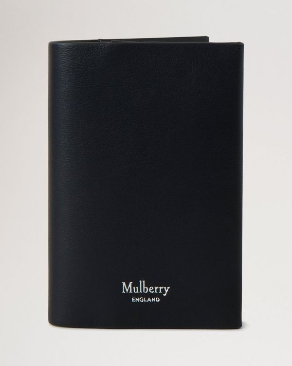 Camberwell Bifold Card Wallet Black Shiny Smooth Classic Calf Men Mulberry
