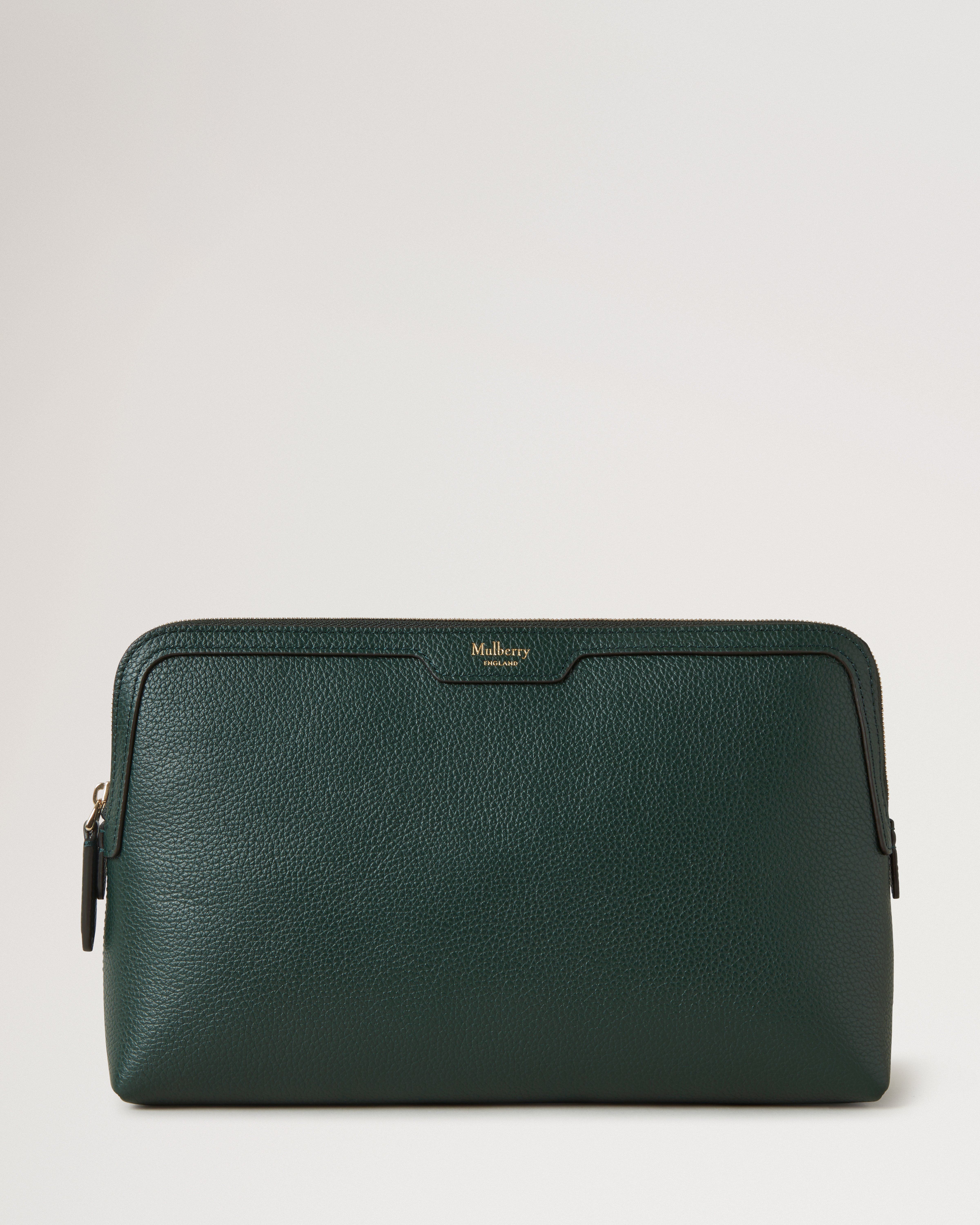 Mulberry | Medium Cosmetic Pouch | Mulberry Green Small Classic Grain