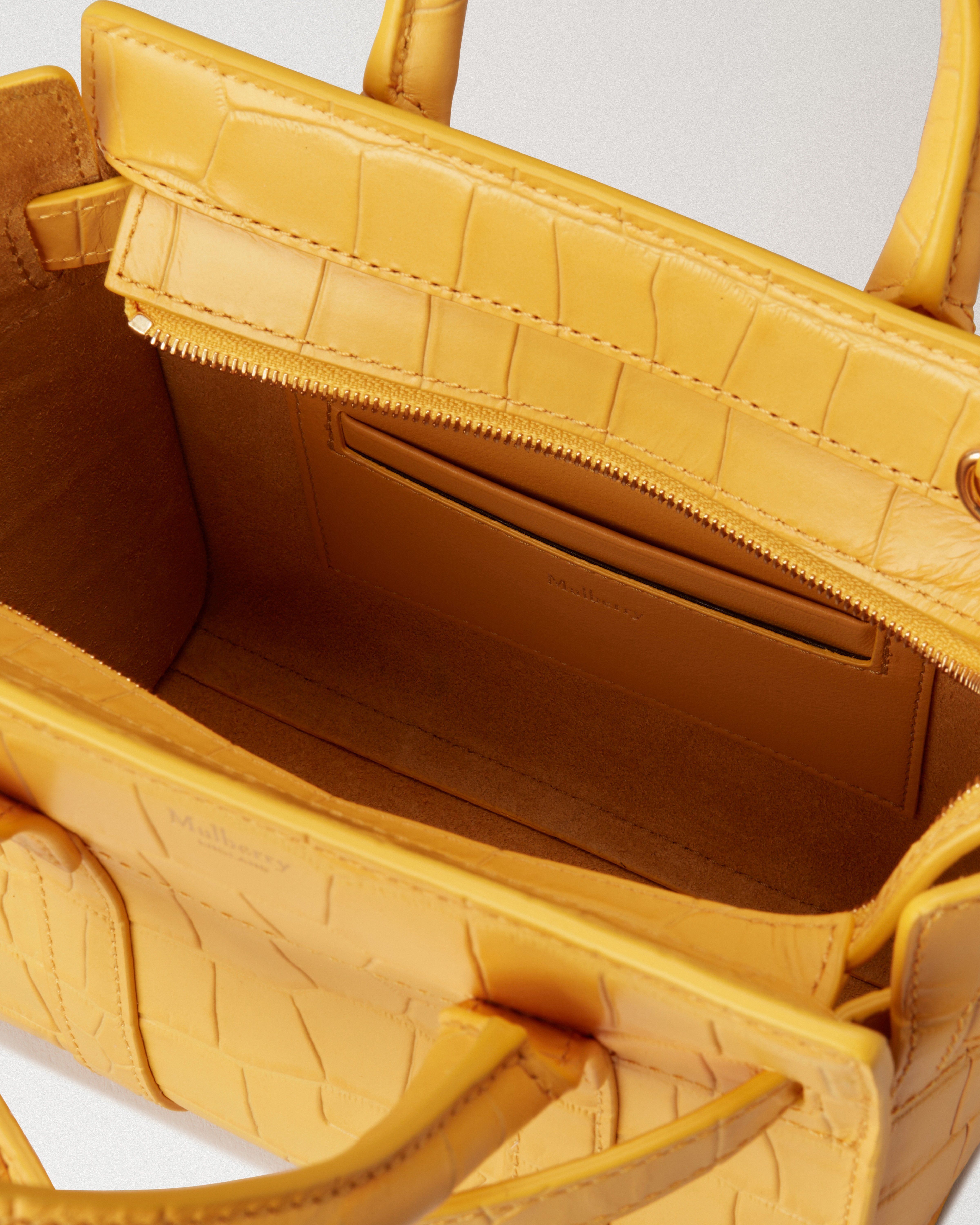 Micro Zipped Bayswater Yellow Matte Small Croc Bayswater Mulberry