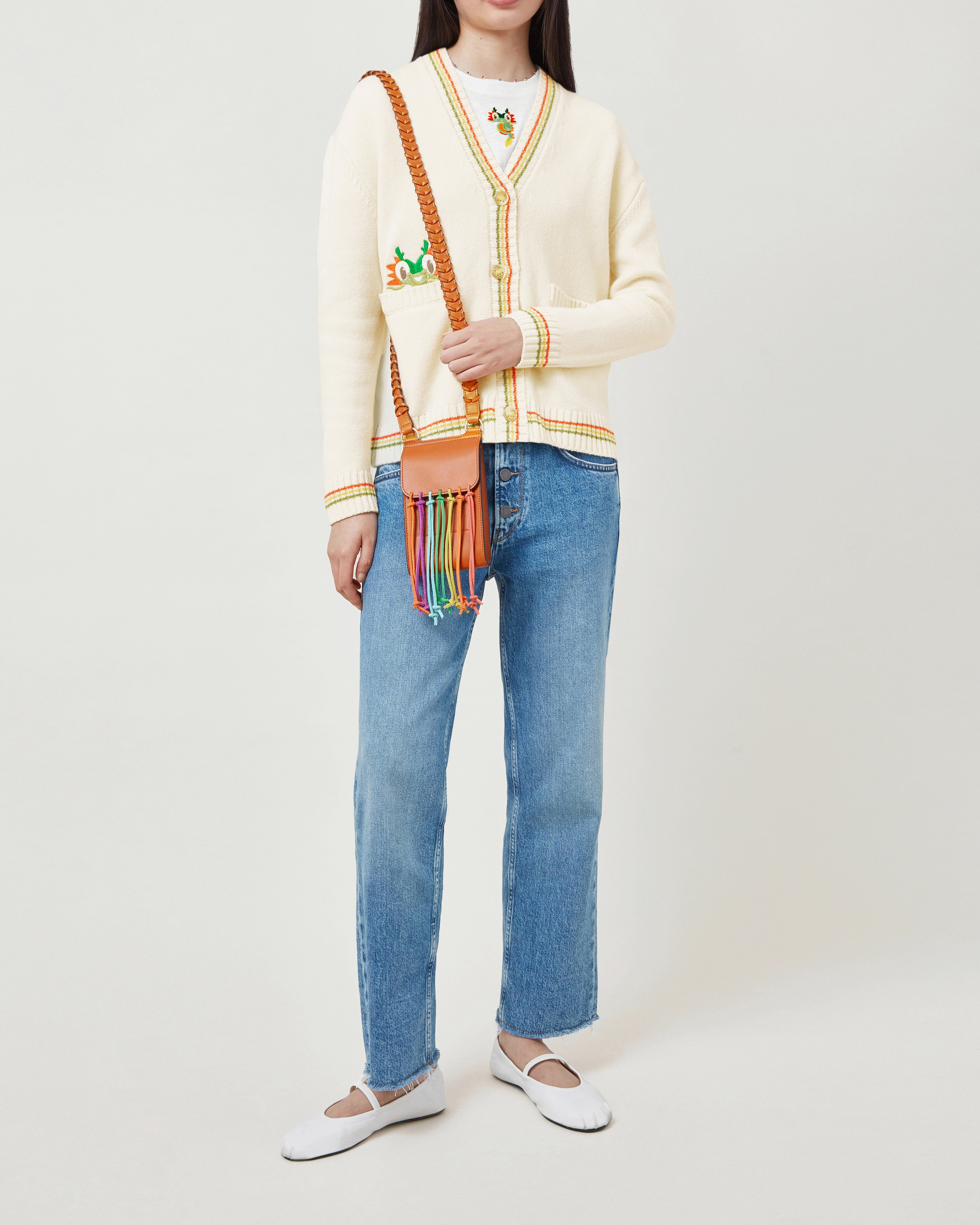 Mulberry x Mira Mikati Mini Antony Tassels | Honey & Multi Colour ...