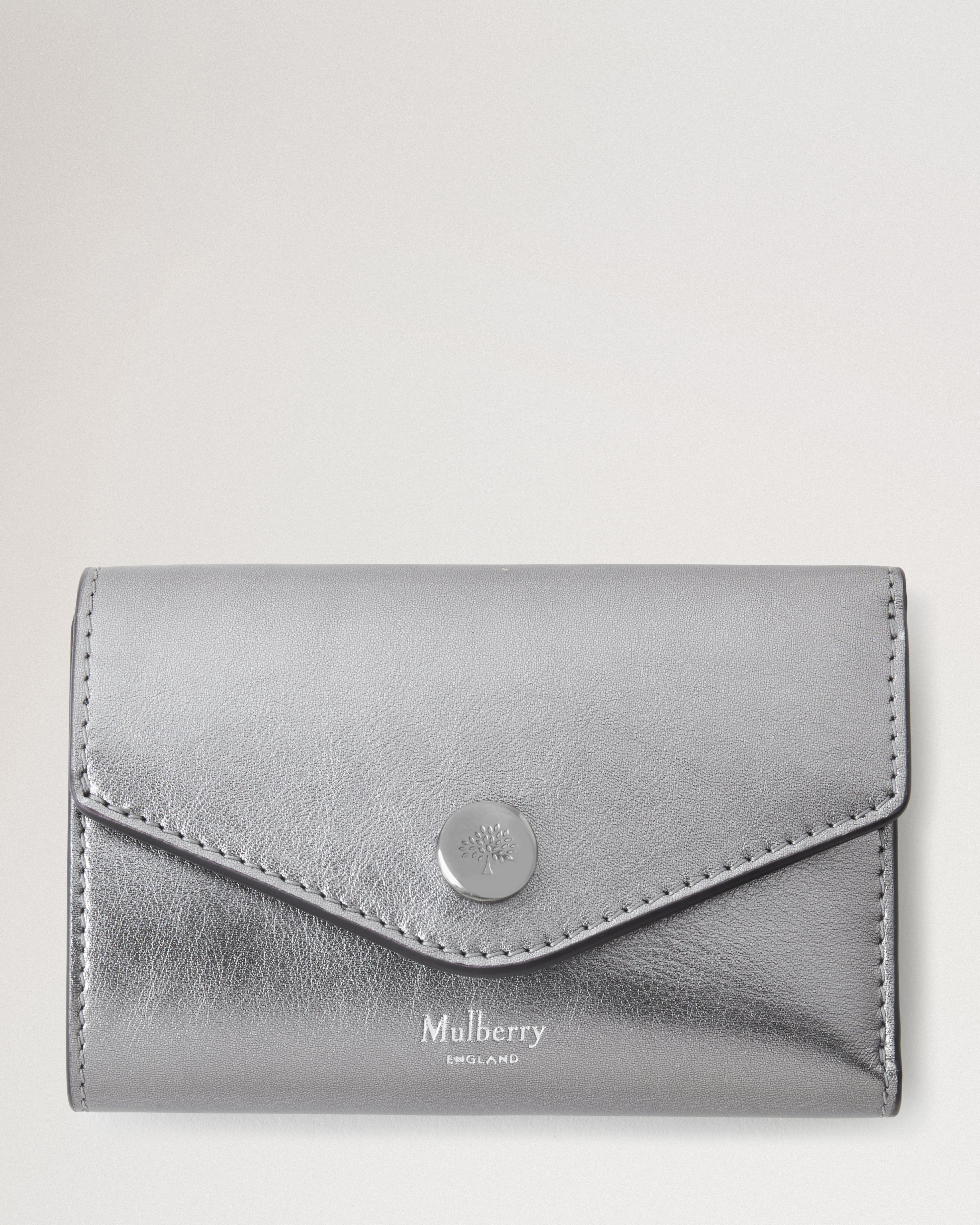 MULBERRY Wristlet Pouch / store Purse PEWTER