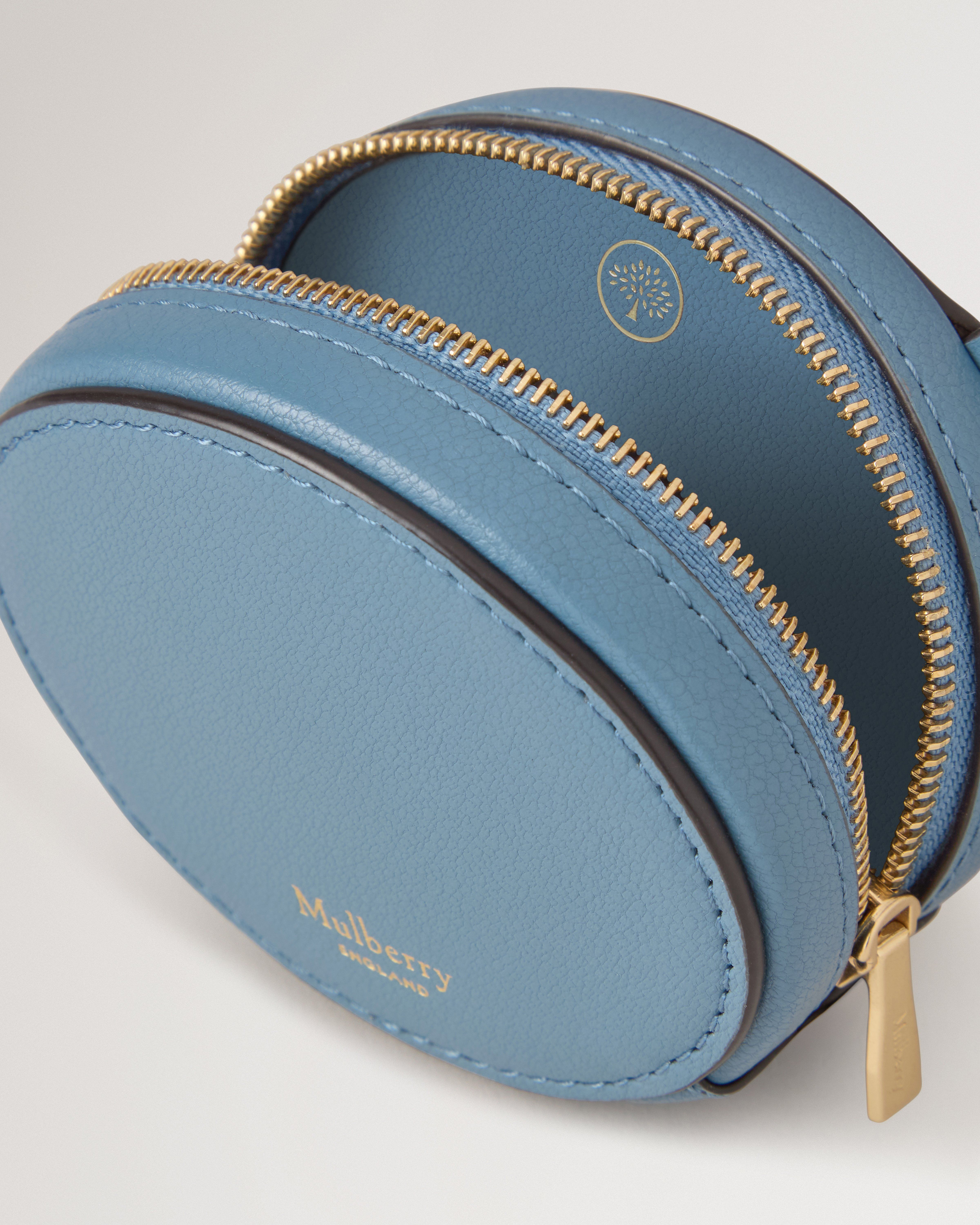 R*i様 【新品】Mulberry ケース 財布 キーホルダー 青 Mulberry | Zipped Case Keyring | Brighton Blue Micro Classic Grain