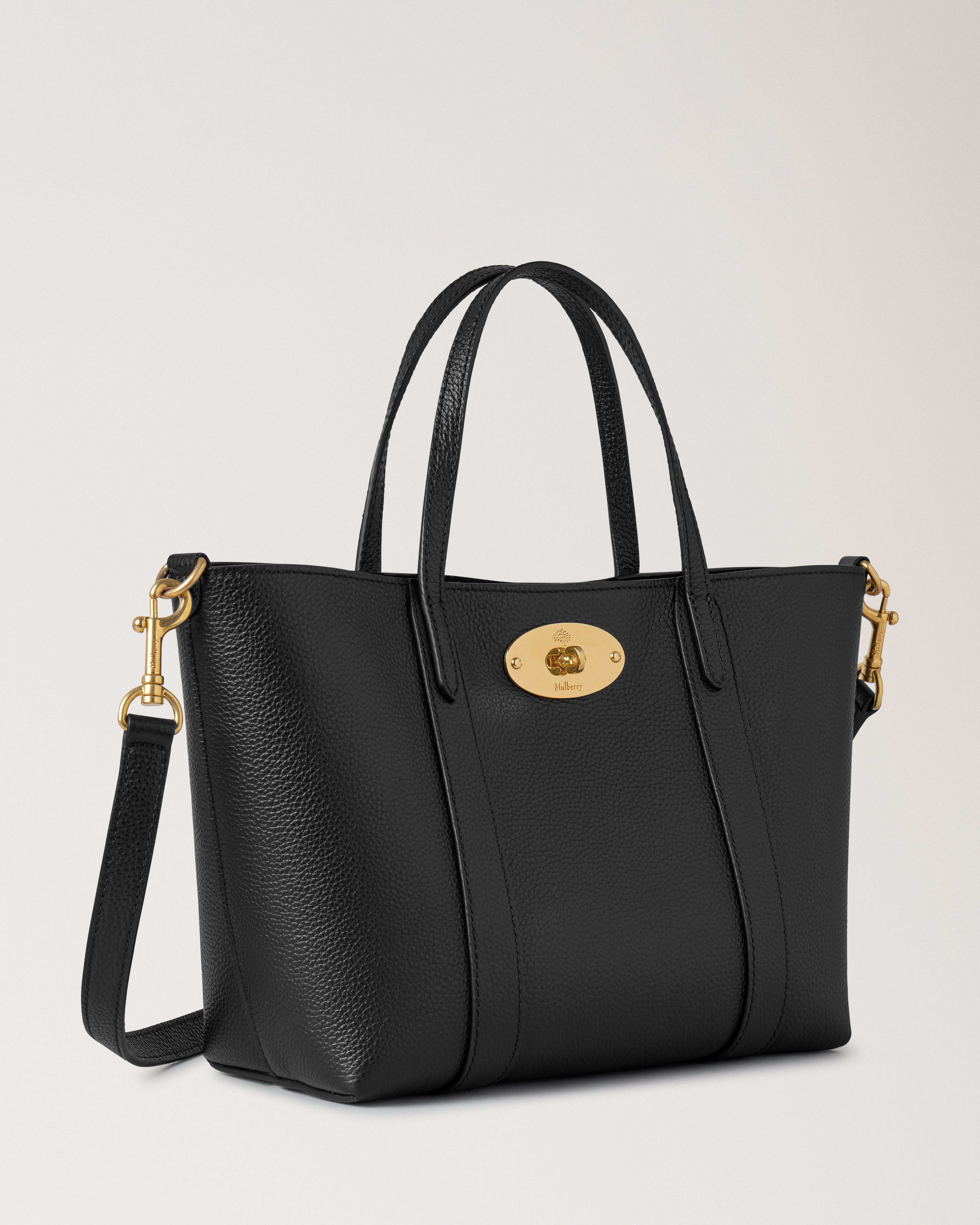 【関税込み】 ☆Mulberry☆ BAYSWATER ミニ トートバッグ Mulberry | Mini Zipped Bayswater | Black Small Classic Grain
