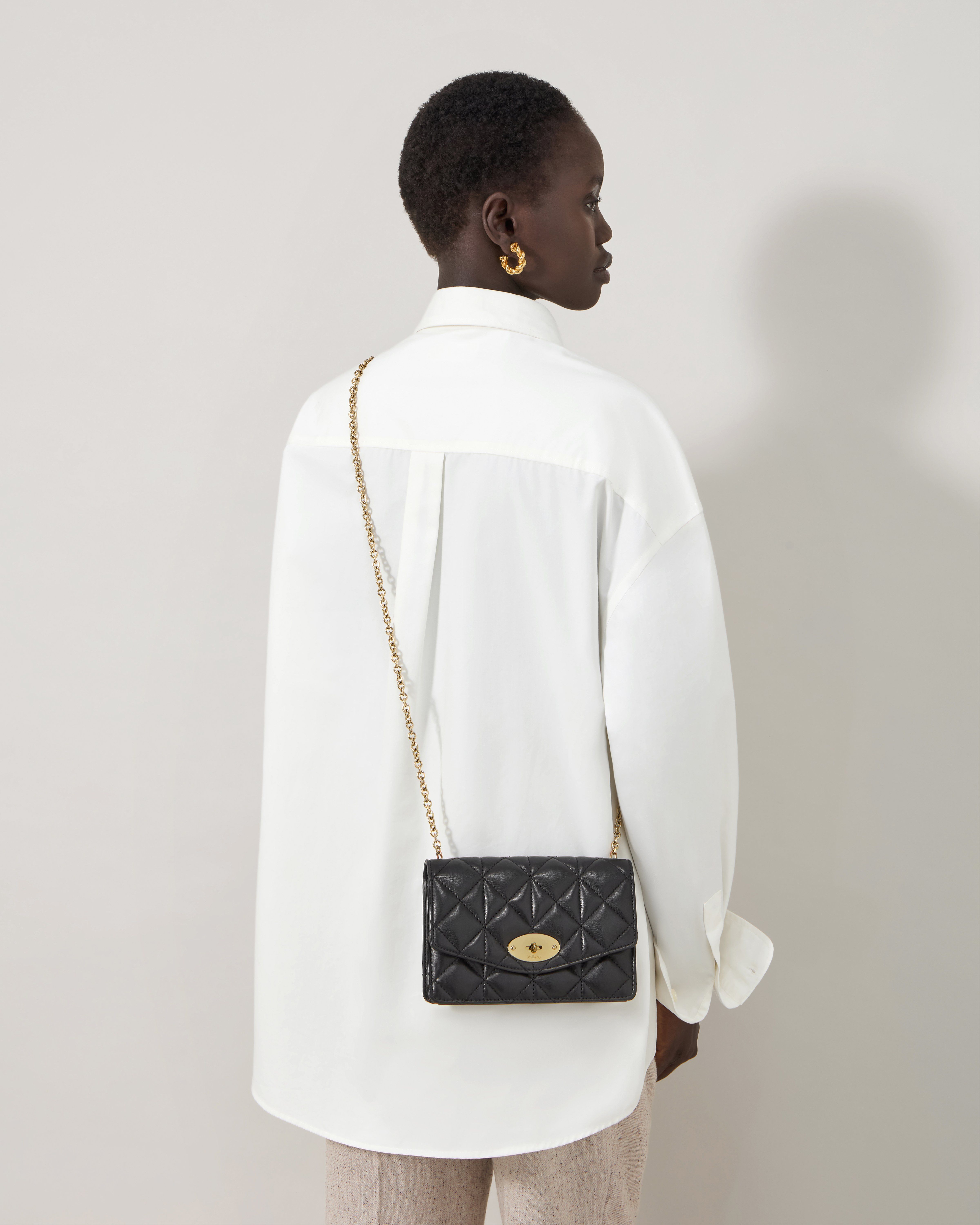 Mulberry | Small Darley | Black Quilted Nappa | Women