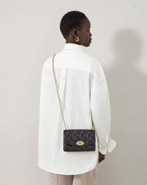 Mulberry スモールダーリー チェーン　レザー　キルティングバッグ　黒 Mulberry スモールダーリー チェーンレザーキルティングバッグ黒