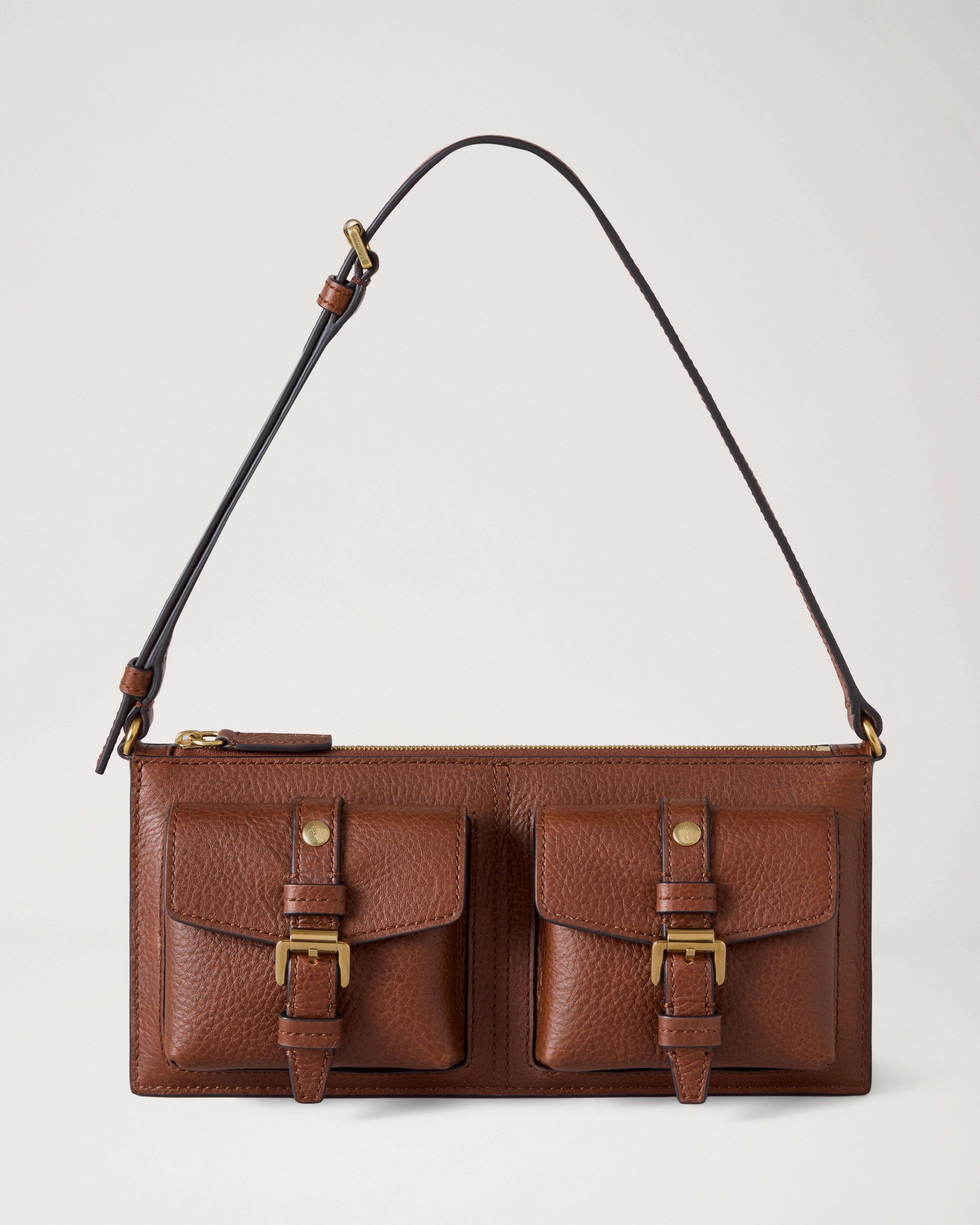 Mulberry | Mini Roxanne Shoulder Bag | Oak NVT | Roxanne