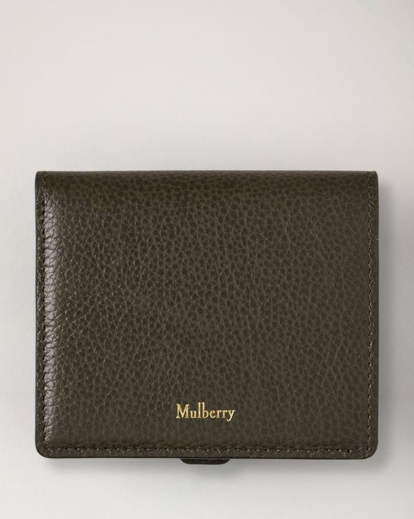 ✨️未使用級✨️ Mulberry 三つ折り財布 グリーン レザー ロゴ 箱 ✨️未使用級✨️ Mulberry 三つ折り財布 グリーン レザー ロゴ 箱