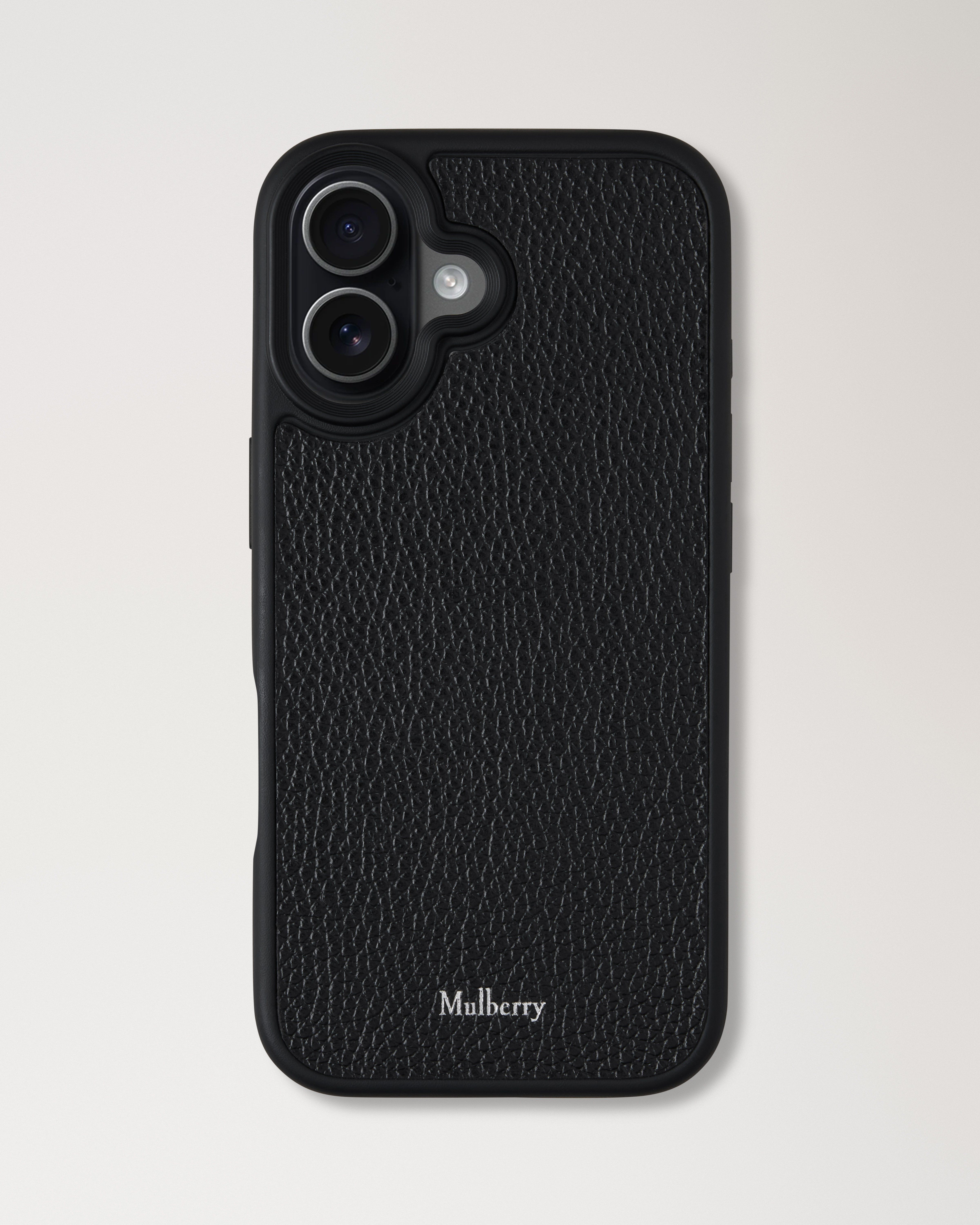 Mulberry | iPhone 17 Case | Black Small Classic Grain | Women
