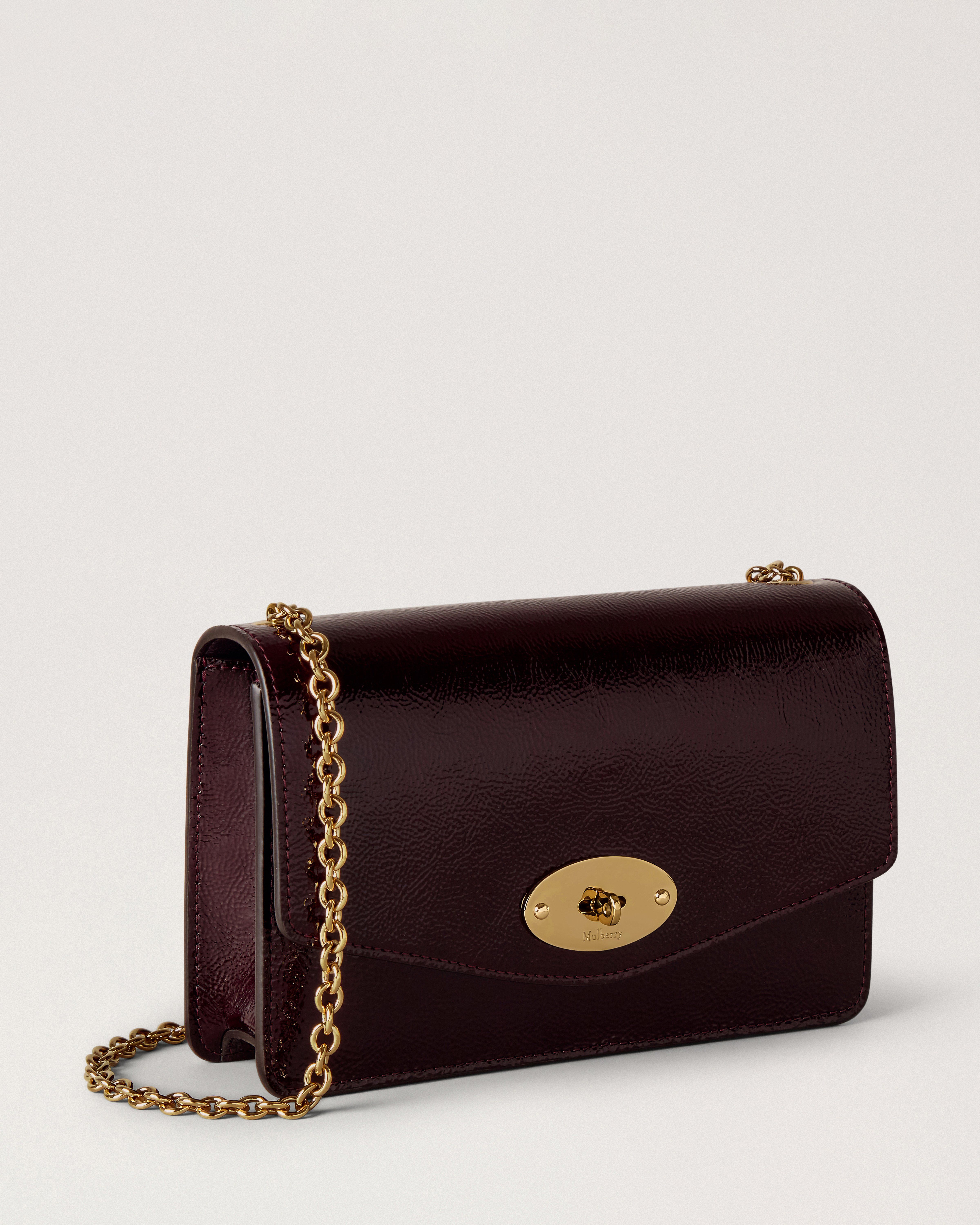 Mulberry | Small Darley | Deep Aubergine Patent | Women